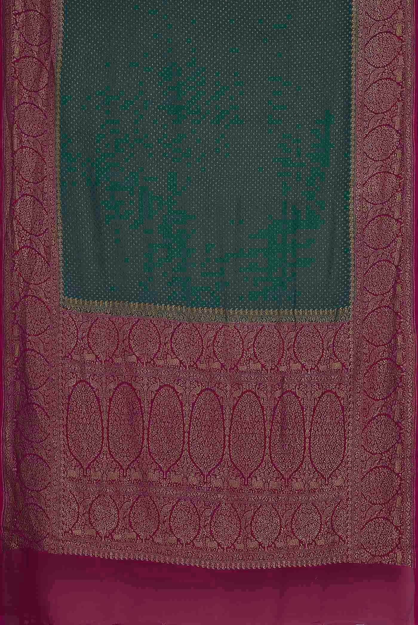 Blue Banarasi Georgette Saree