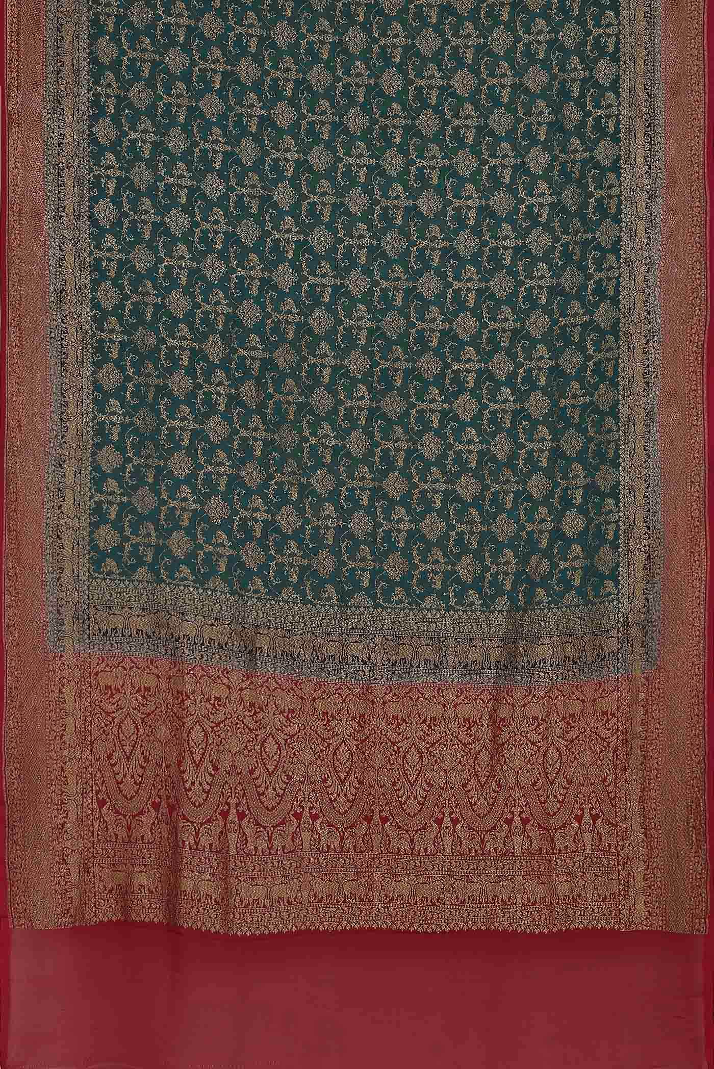 Blue Banarasi Georgette Saree