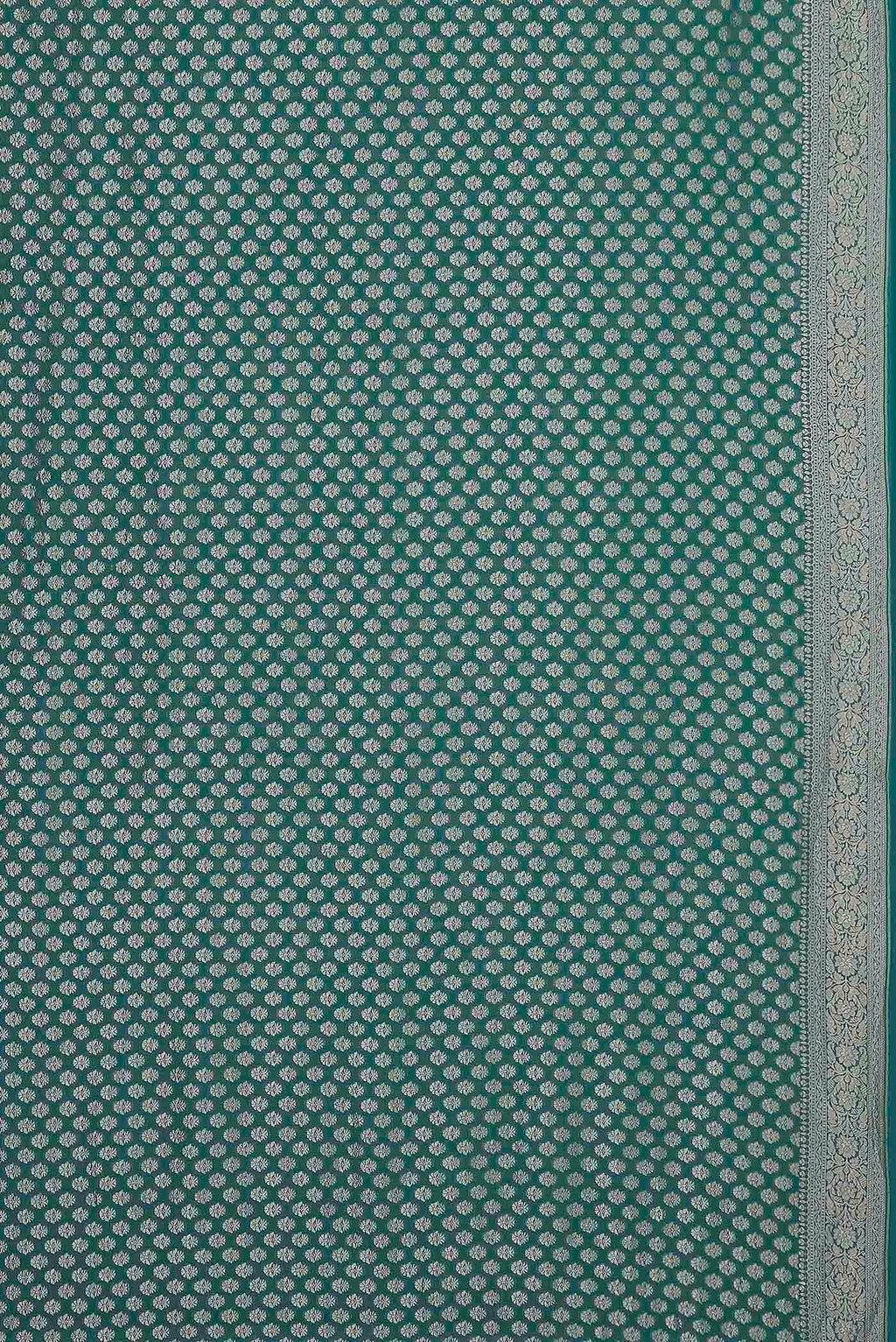 Green Banarasi Georgette Saree