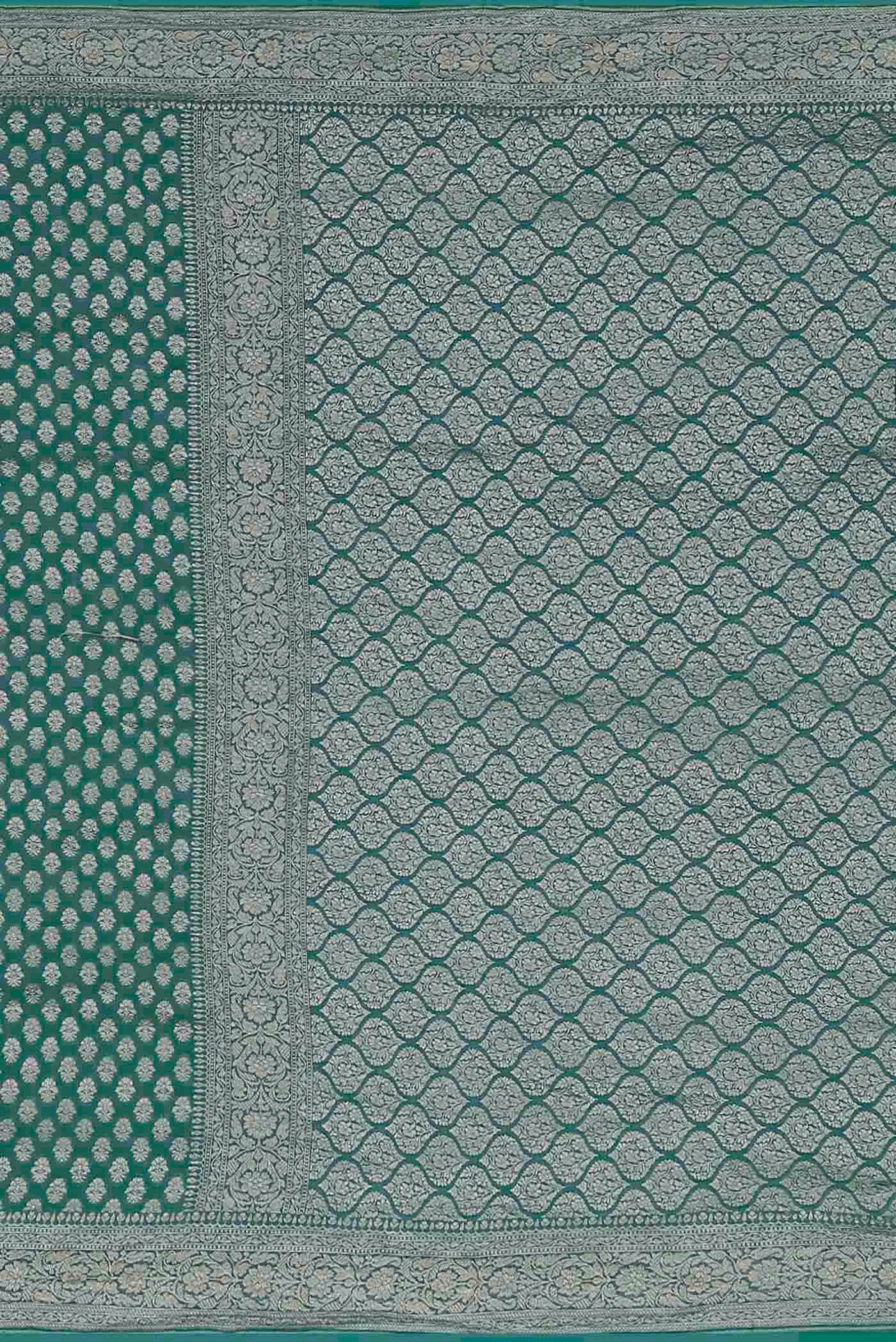 Green Banarasi Georgette Saree