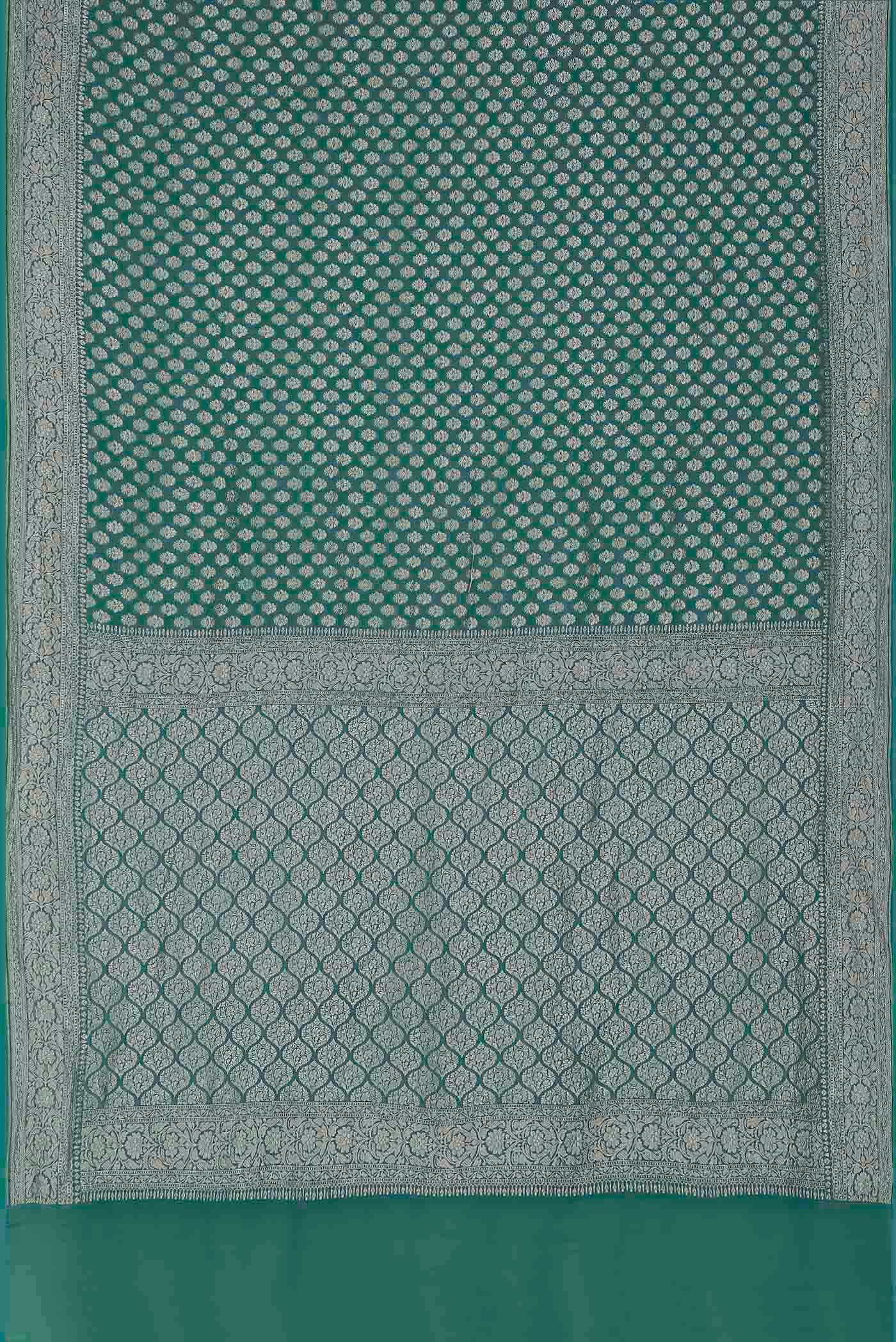 Green Banarasi Georgette Saree