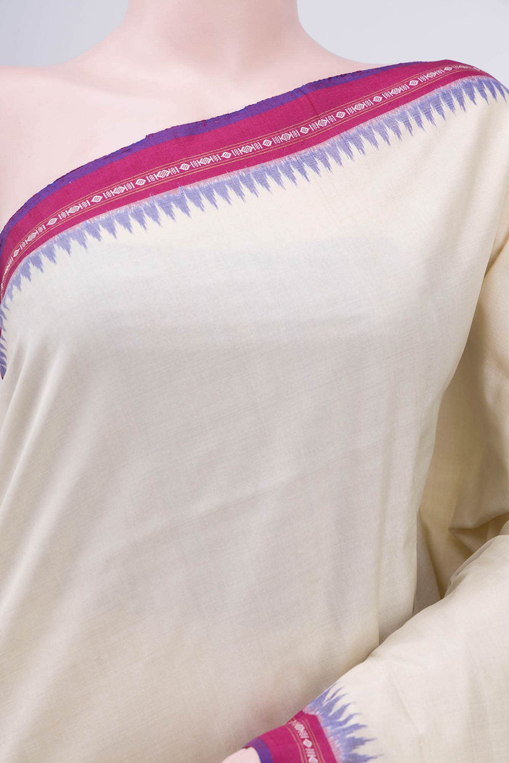 Cream Pochampally Saree