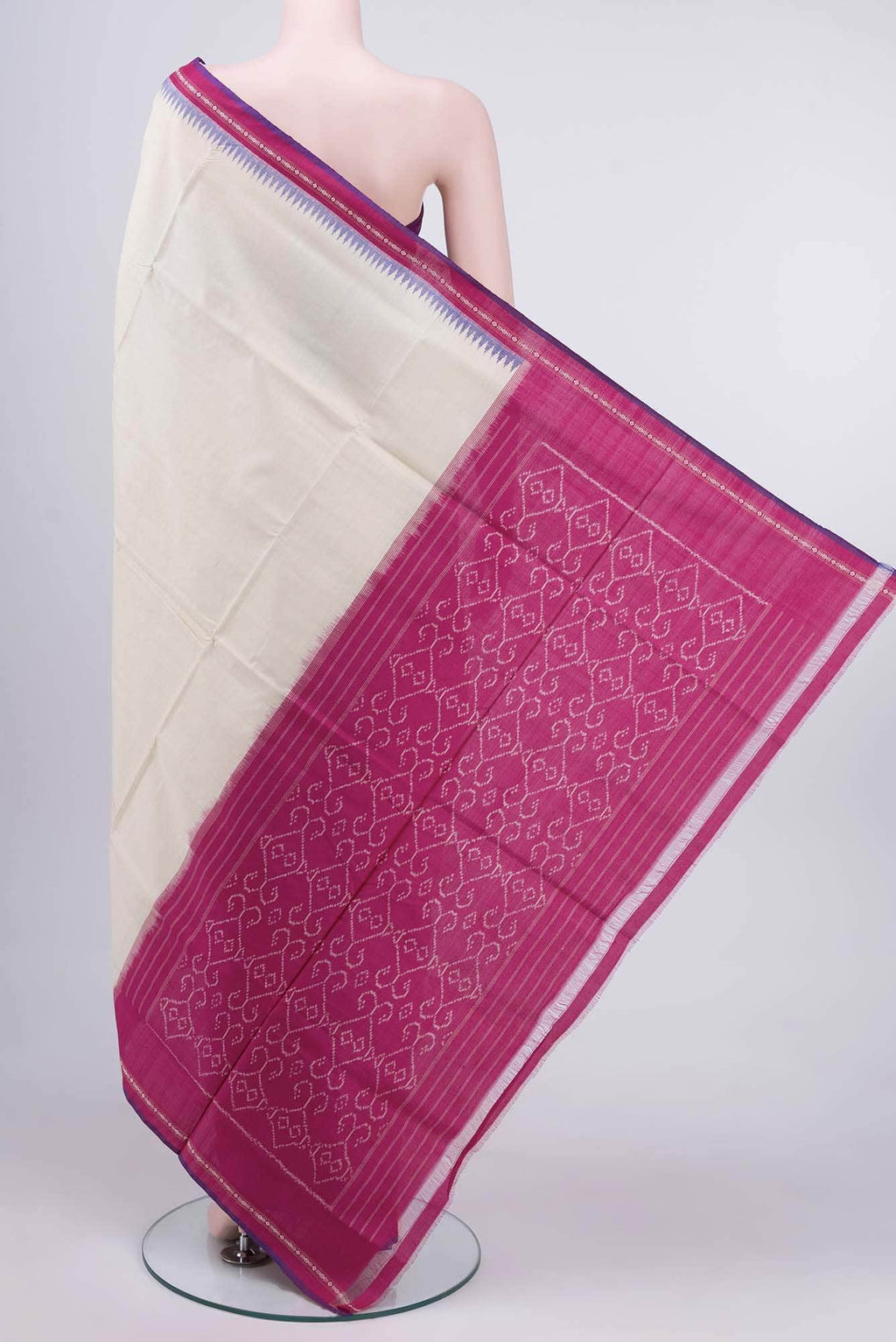 Cream Pochampally Saree