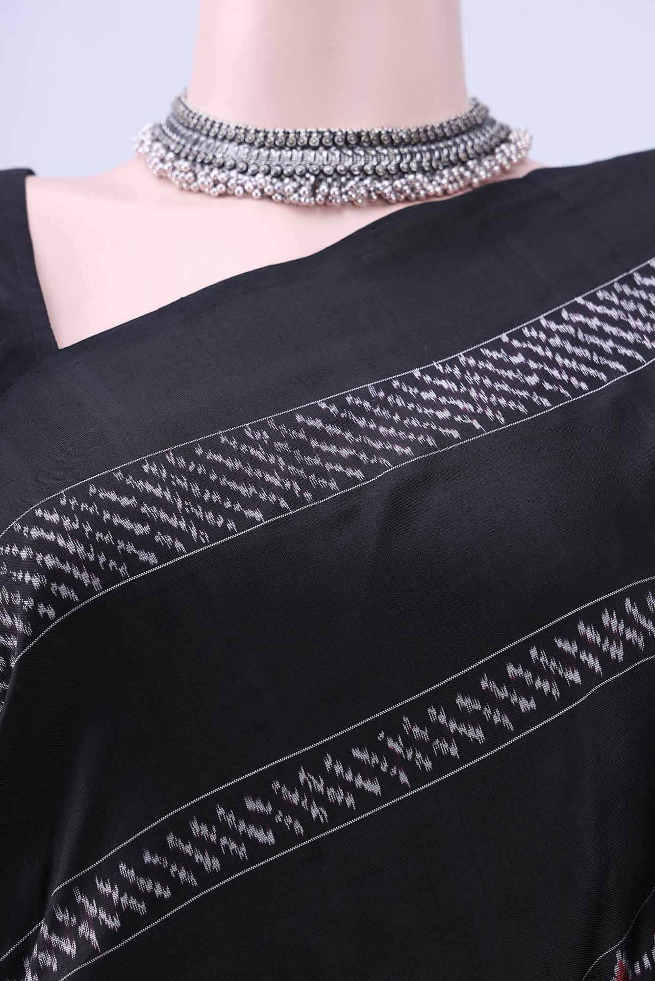 Black Pochampally Silk Saree