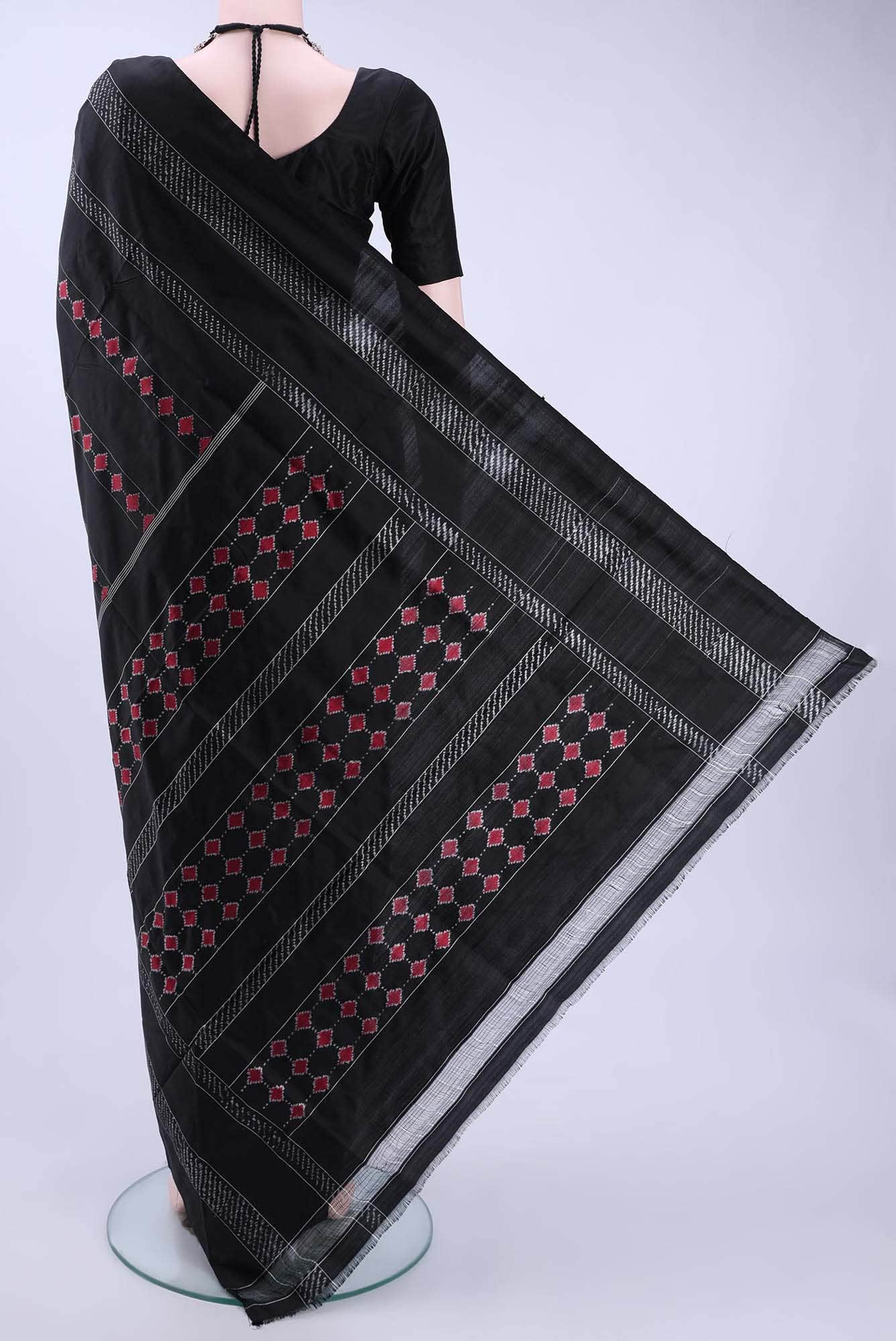 Black Pochampally Silk Saree