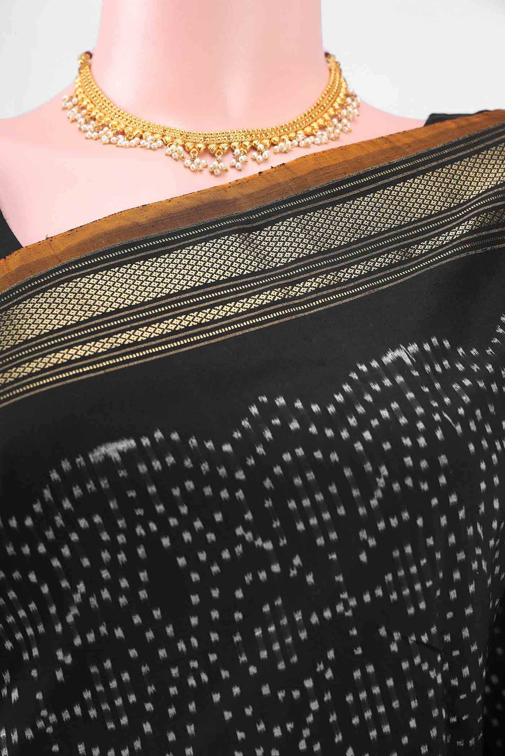 Black Pochampally Silk Saree