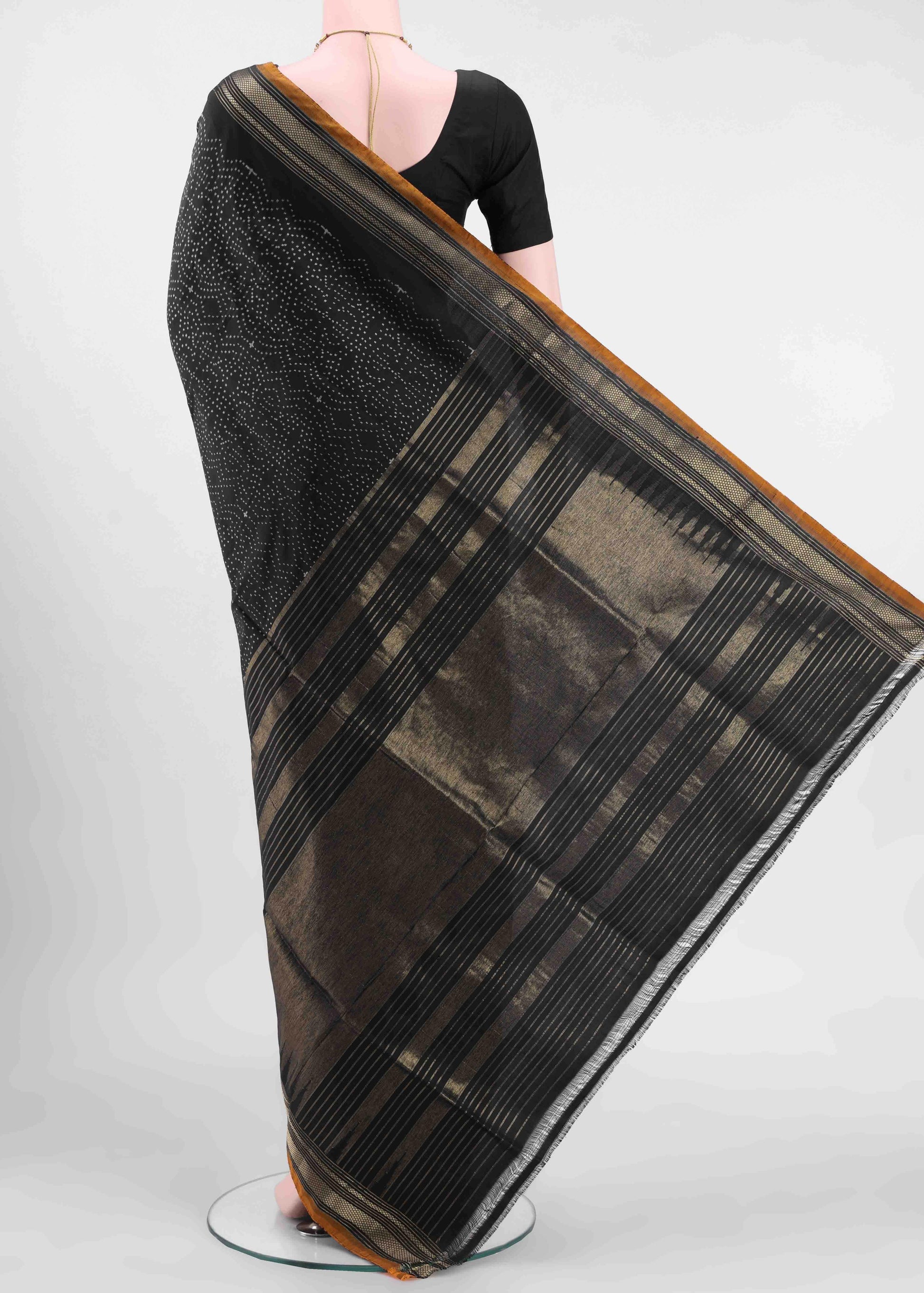 Black Pochampally Silk Saree