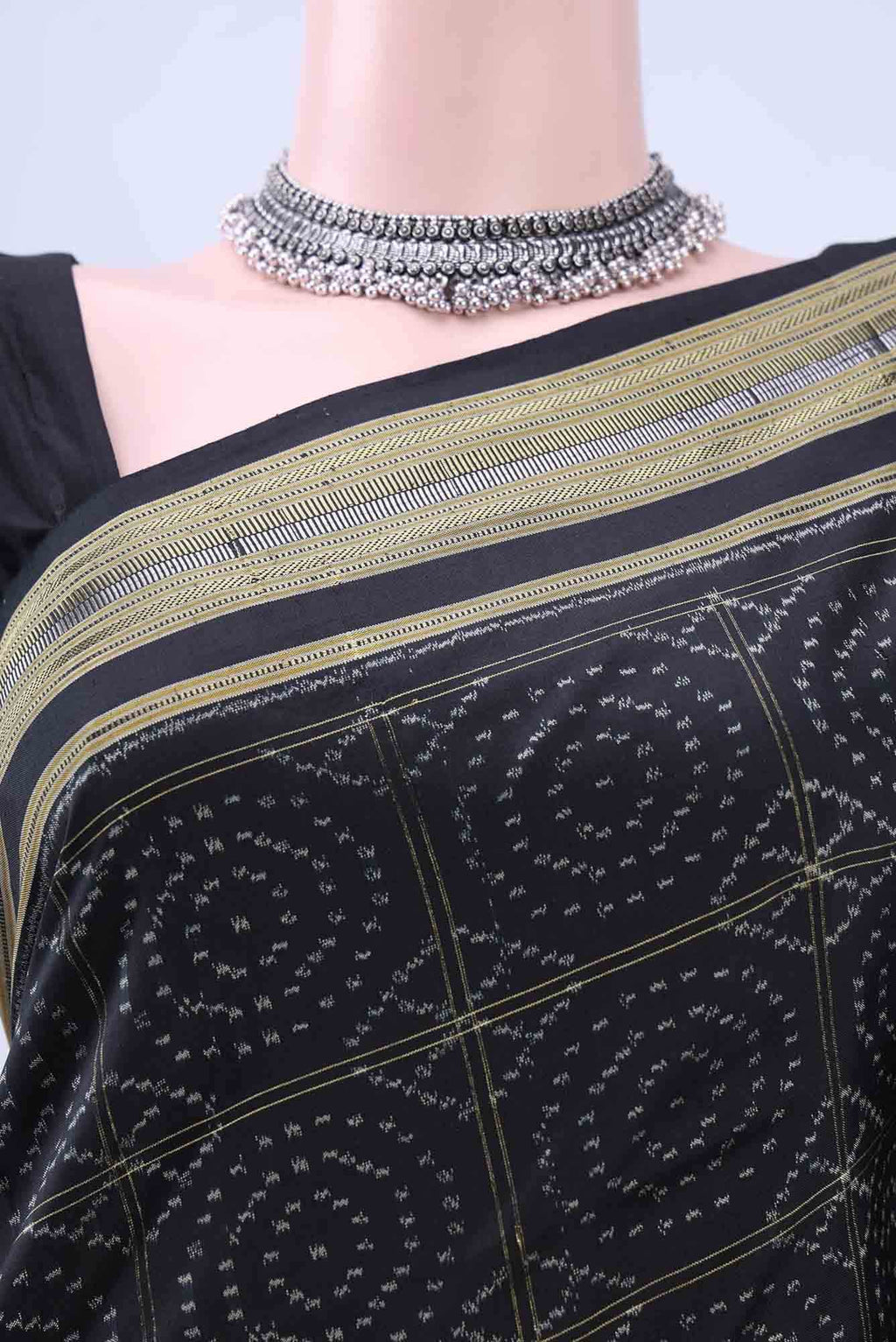 Black Pochampally Silk Saree