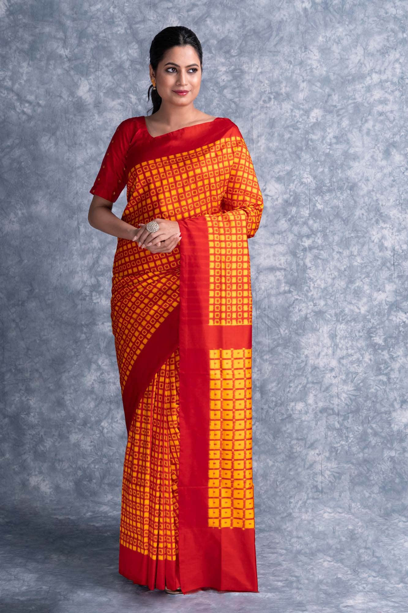 Yellow Pochampally Saree