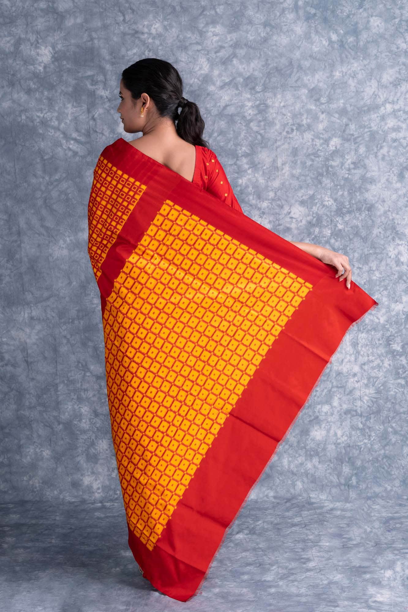 Yellow Pochampally Saree