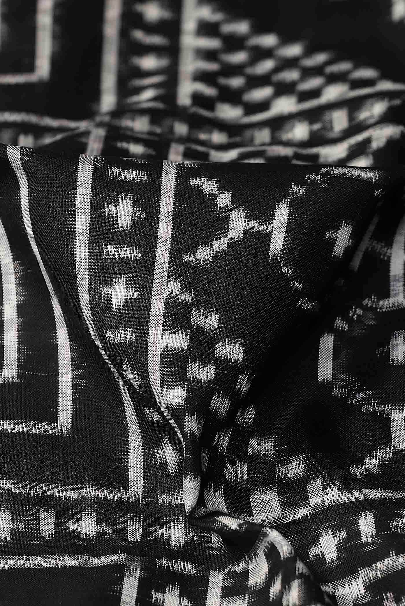 Black Pochampally Silk Saree