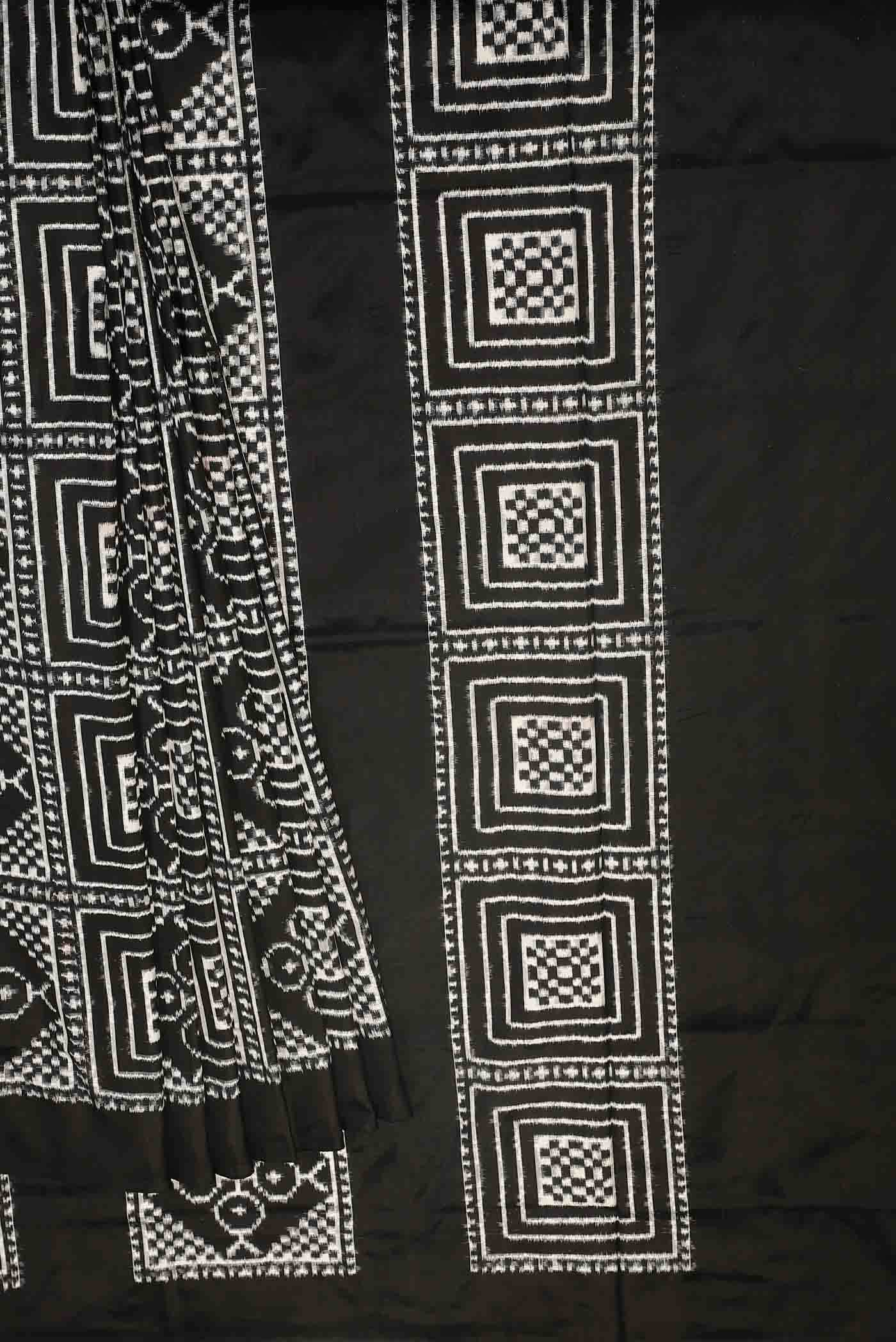 Black Pochampally Silk Saree
