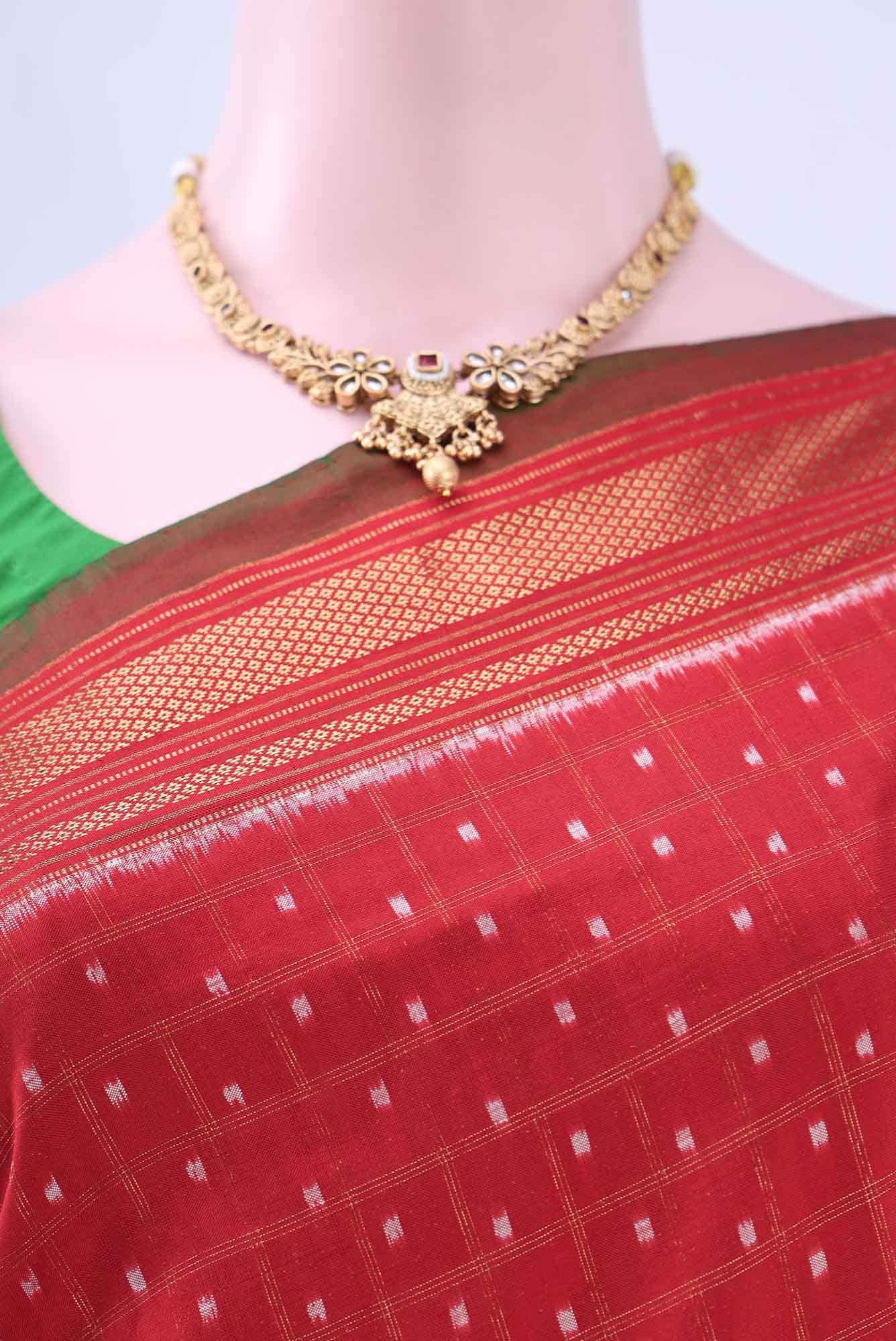 Red Pochampally Silk Saree