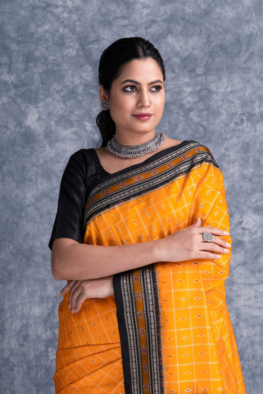 Yellow Pochampally Saree