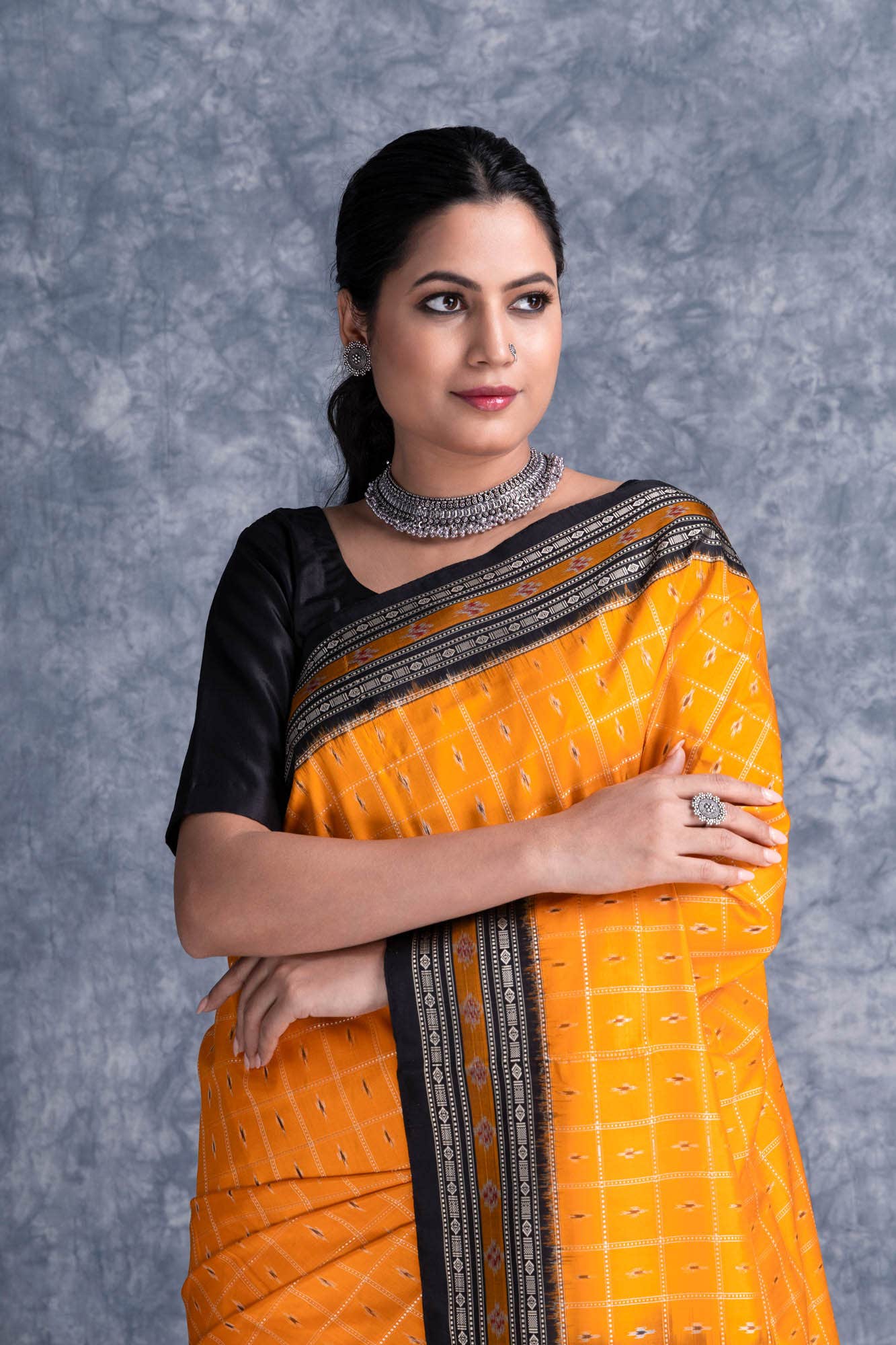 Yellow Pochampally Saree
