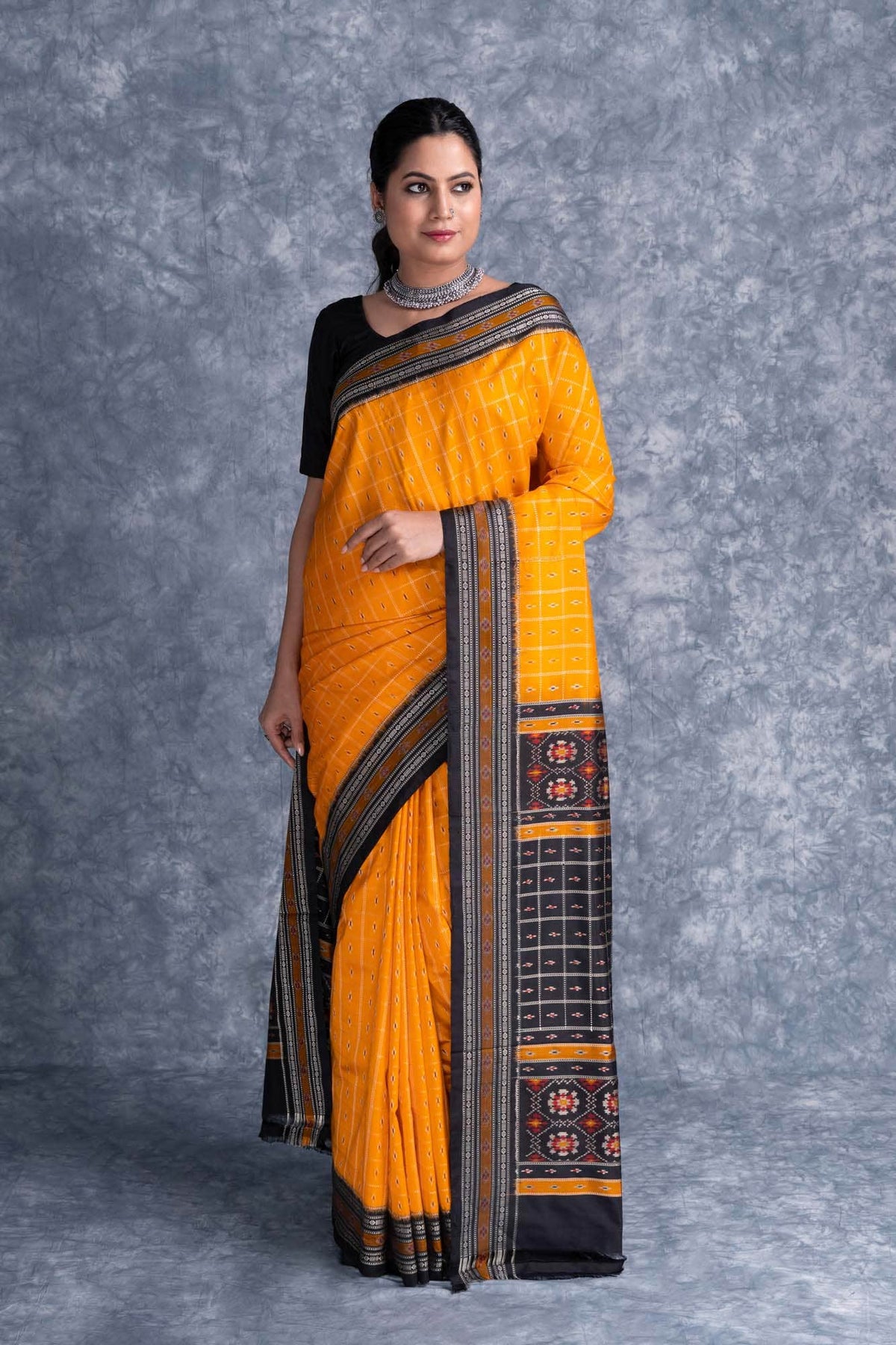 Yellow Pochampally Saree