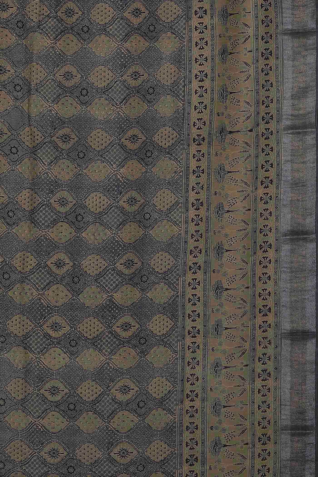 Blue Bhagalpuri Tussar Silk Saree