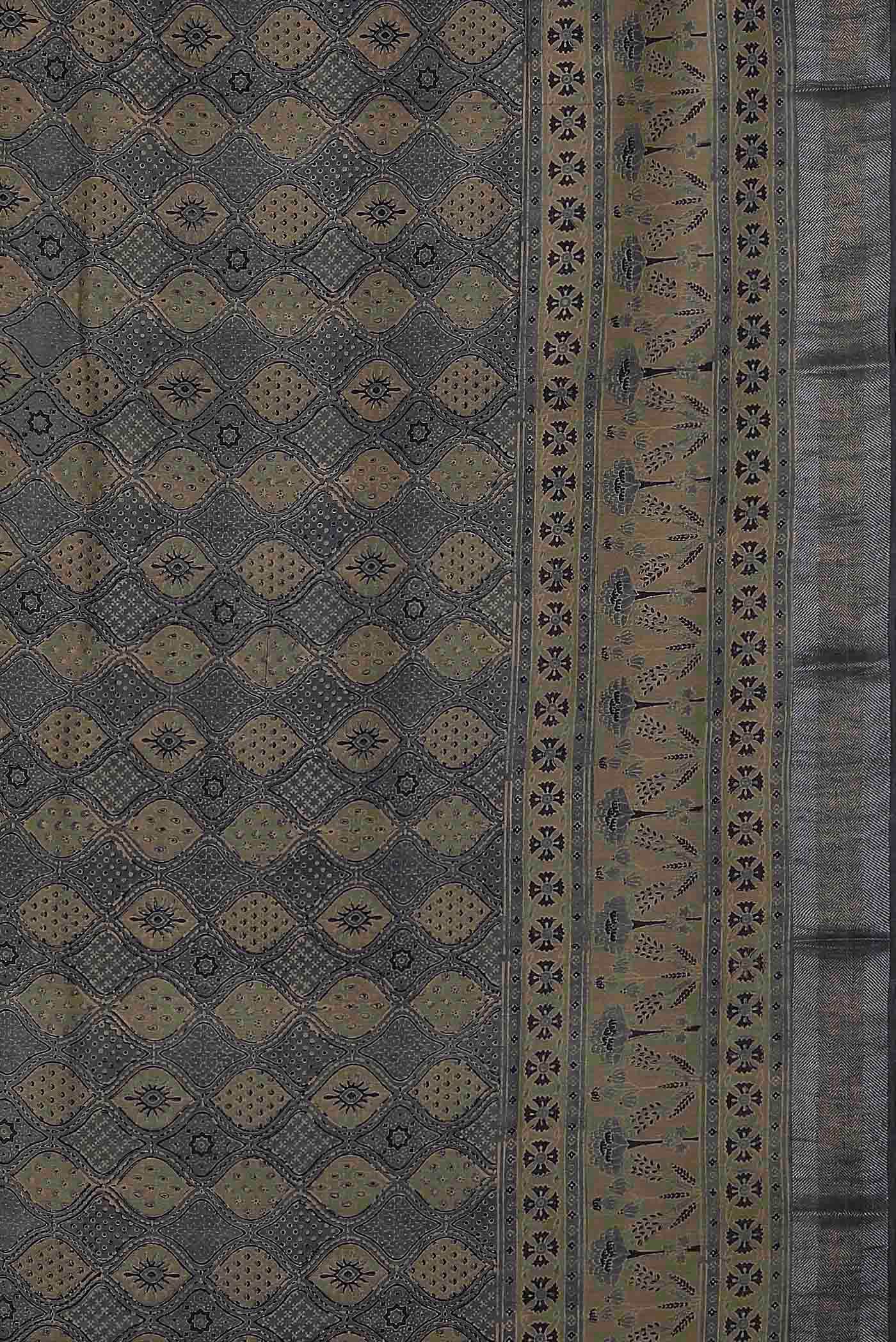 Blue Bhagalpuri Tussar Silk Saree