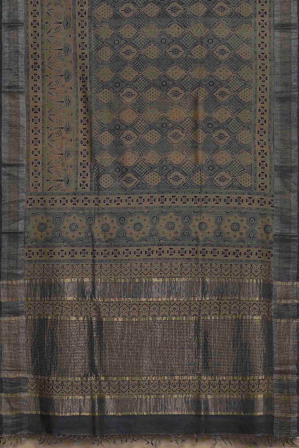 Blue Bhagalpuri Tussar Silk Saree