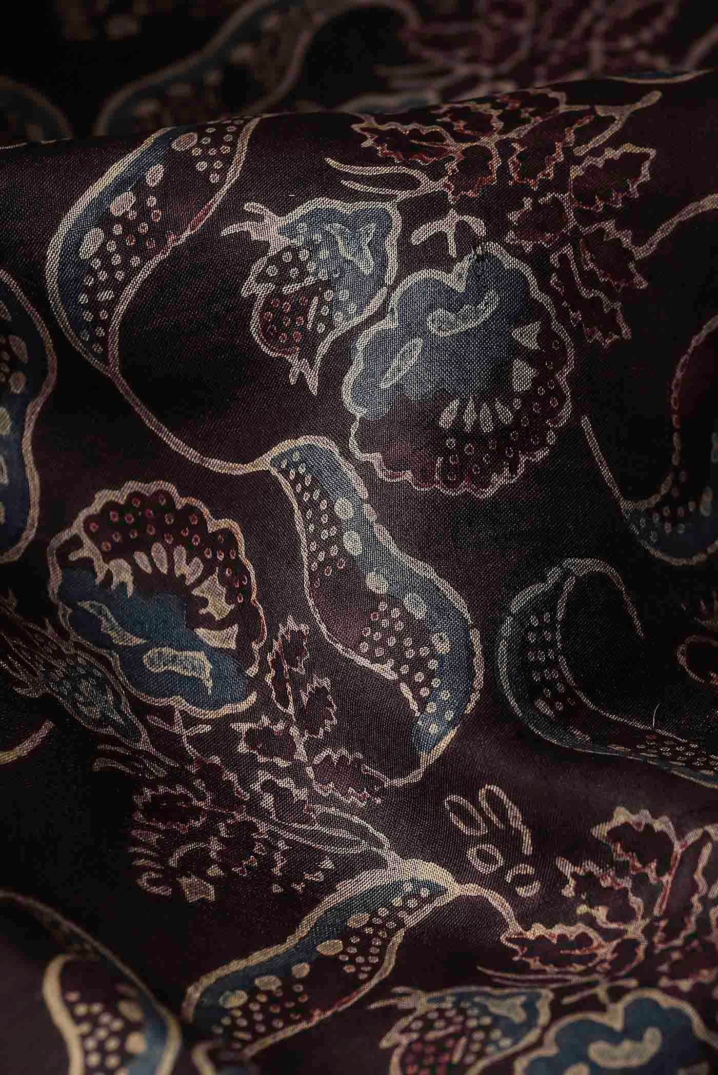 Black Bhagalpuri Tussar Silk Saree