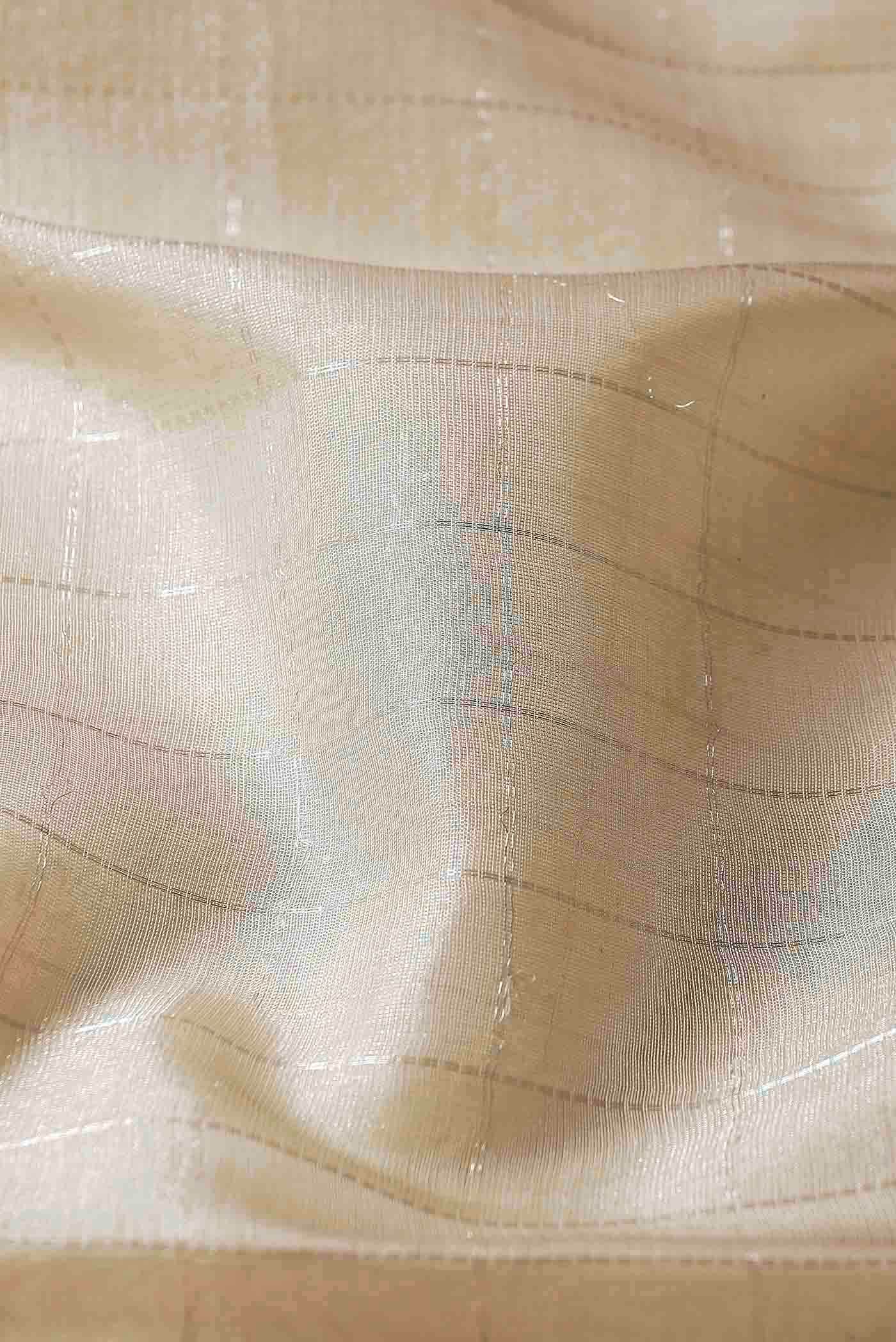 Cream Bhagalpuri Tussar Silk Saree