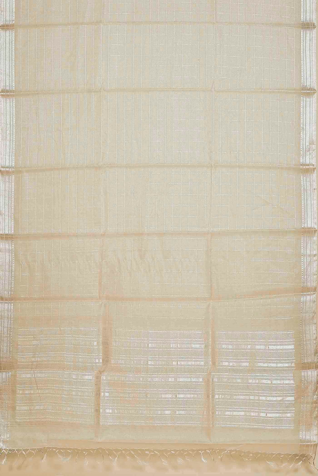 Cream Bhagalpuri Tussar Silk Saree