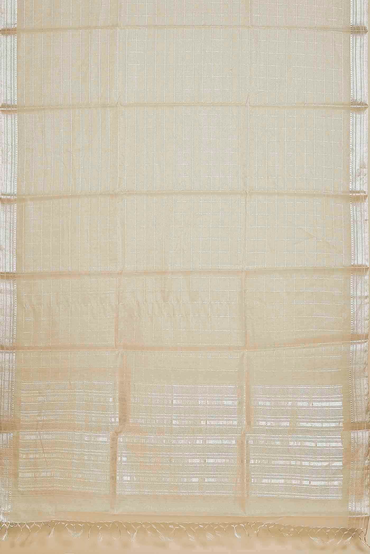 Cream Bhagalpuri Tussar Silk Saree
