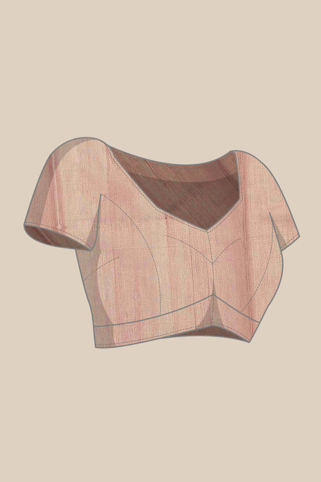 Pink Tussar Silk Saree