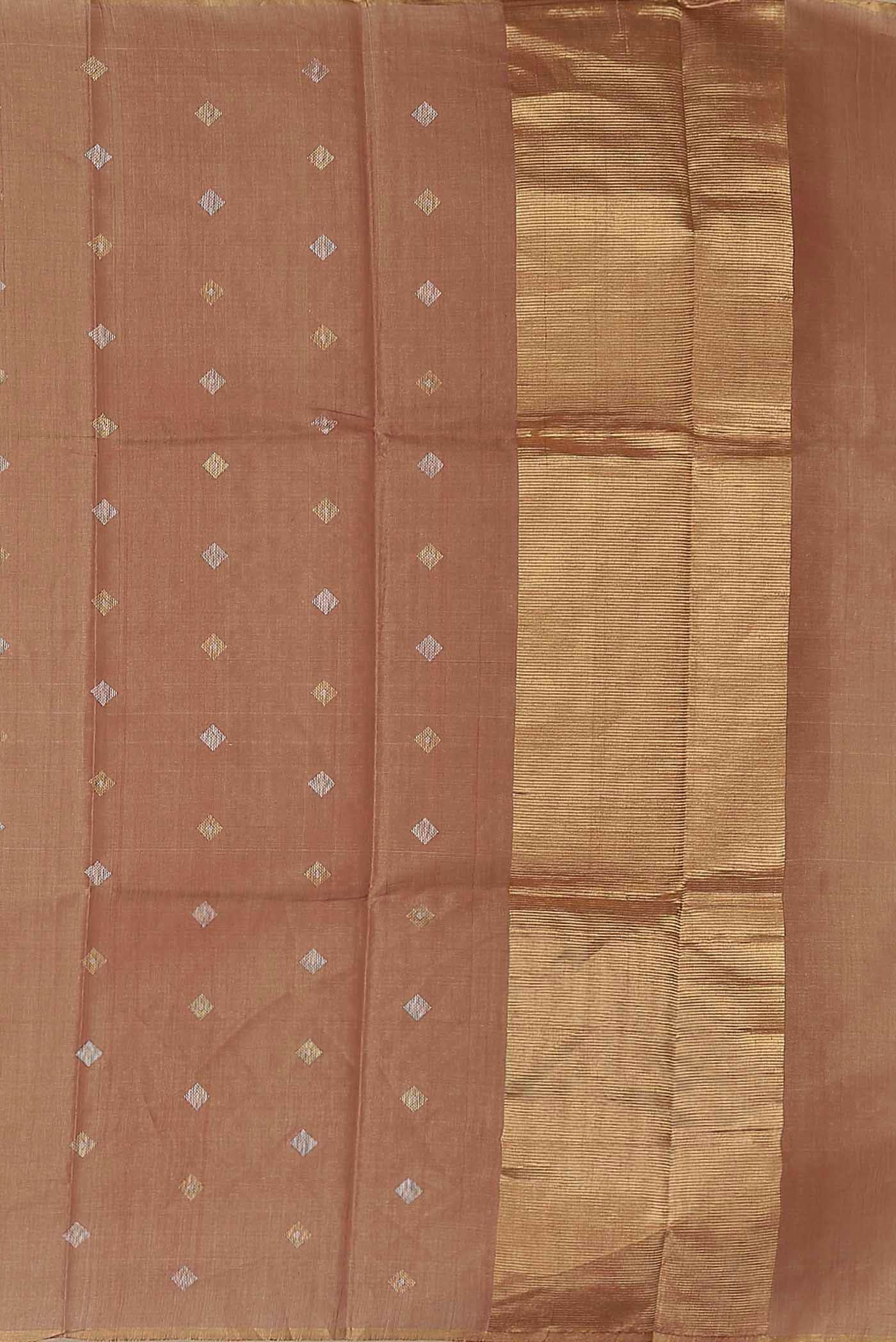Pink Tussar Silk Saree