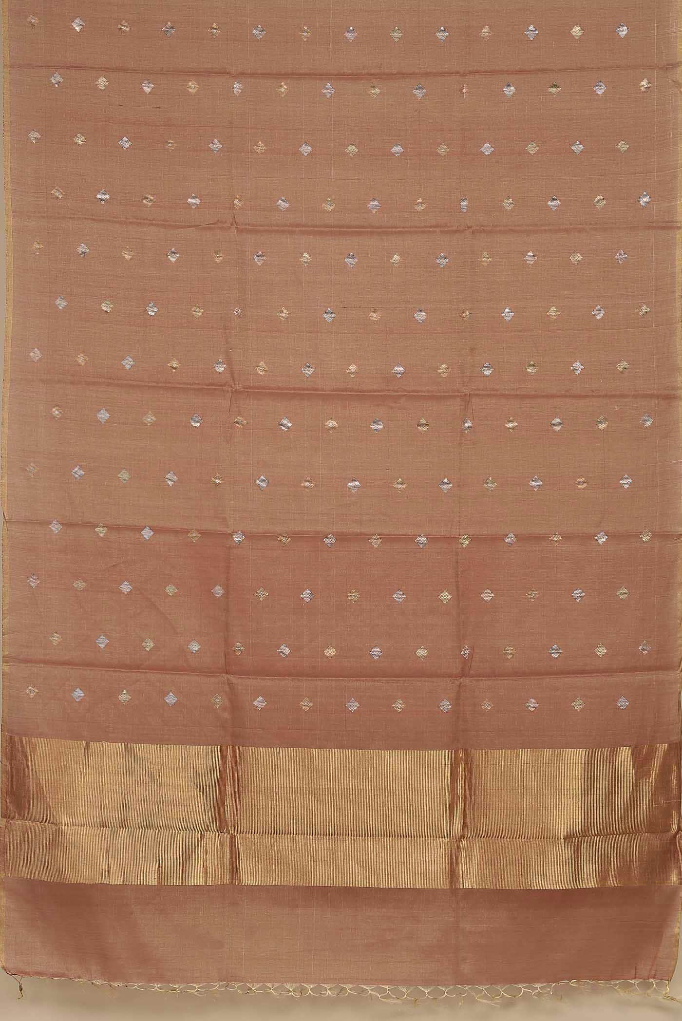 Pink Tussar Silk Saree