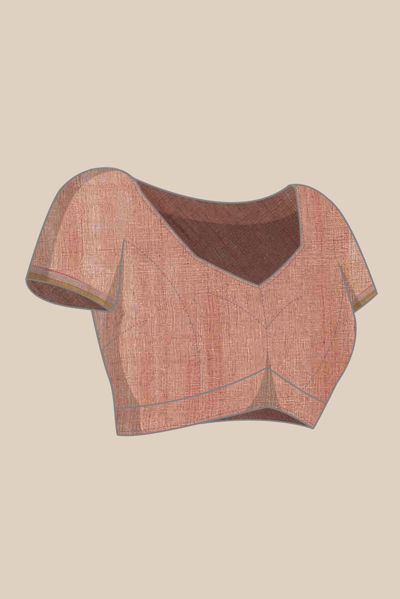 Pink Bhagalpuri Tussar Silk Saree