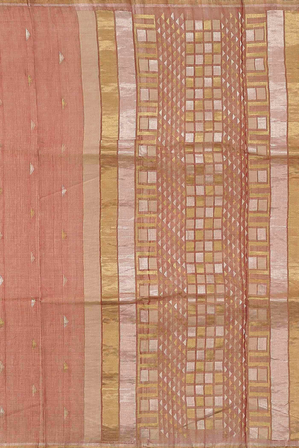 Pink Bhagalpuri Tussar Silk Saree