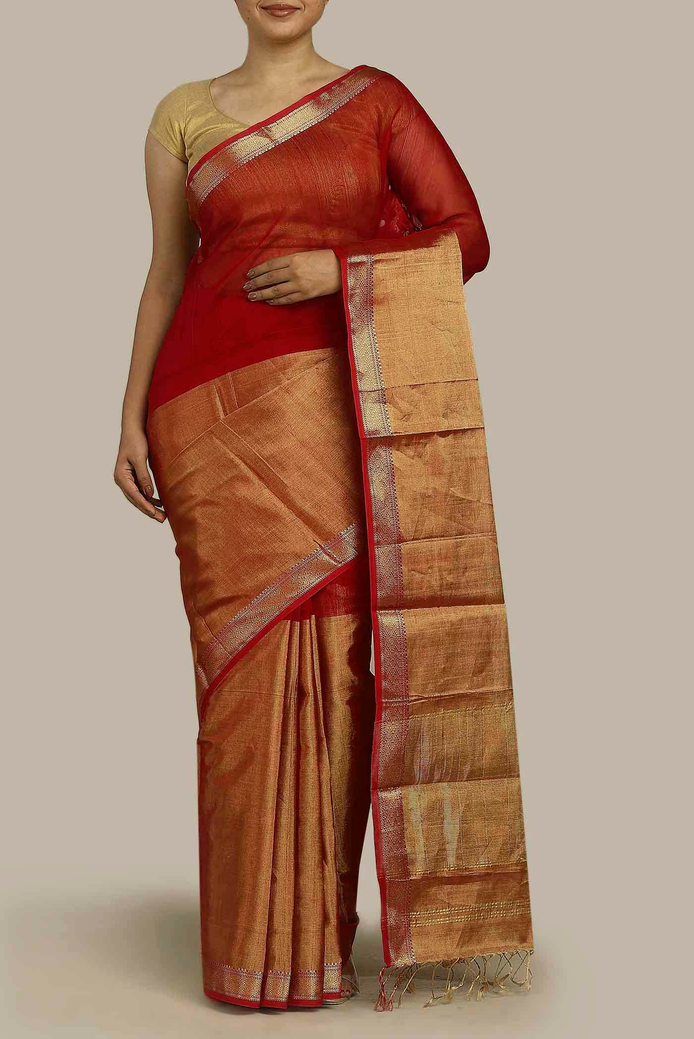 Multi Maheshwari Silk Cotton Saree