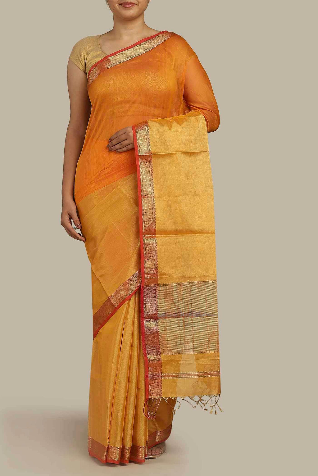 Multi Maheshwari Silk Cotton Saree