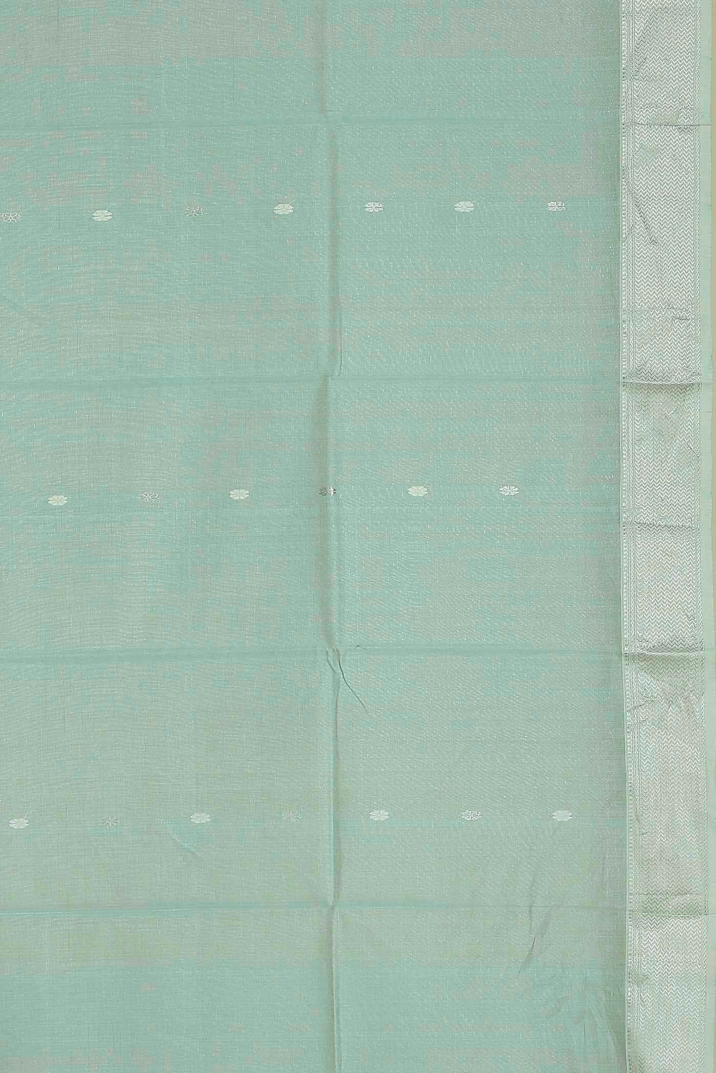 Light Blue Maheshwari Silk Cotton Saree