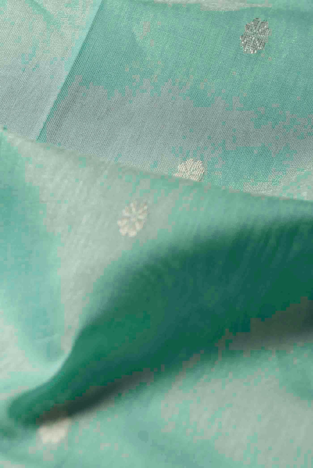 Light Blue Maheshwari Silk Cotton Saree