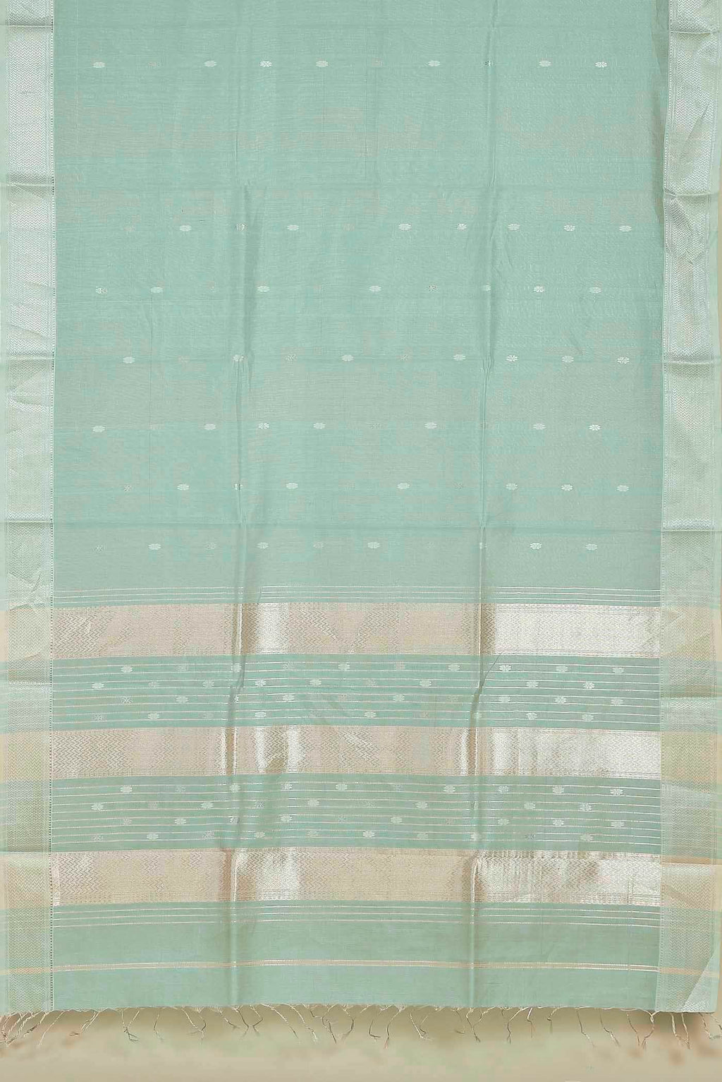 Light Blue Maheshwari Silk Cotton Saree