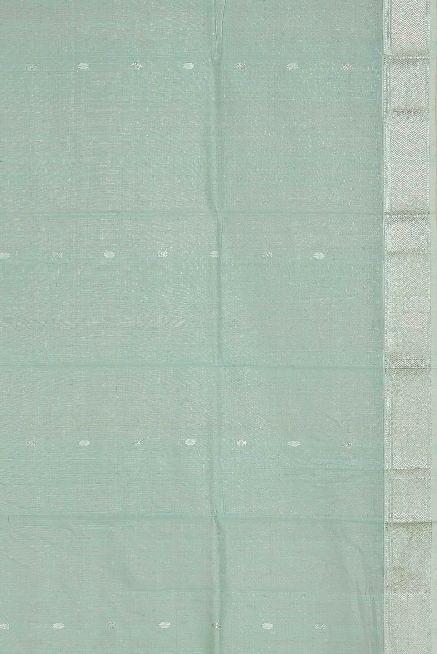 Light Blue Maheshwari Silk Cotton Saree