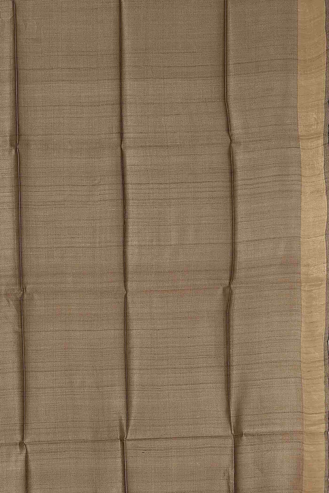 Beige Bhagalpuri Tussar Silk Saree
