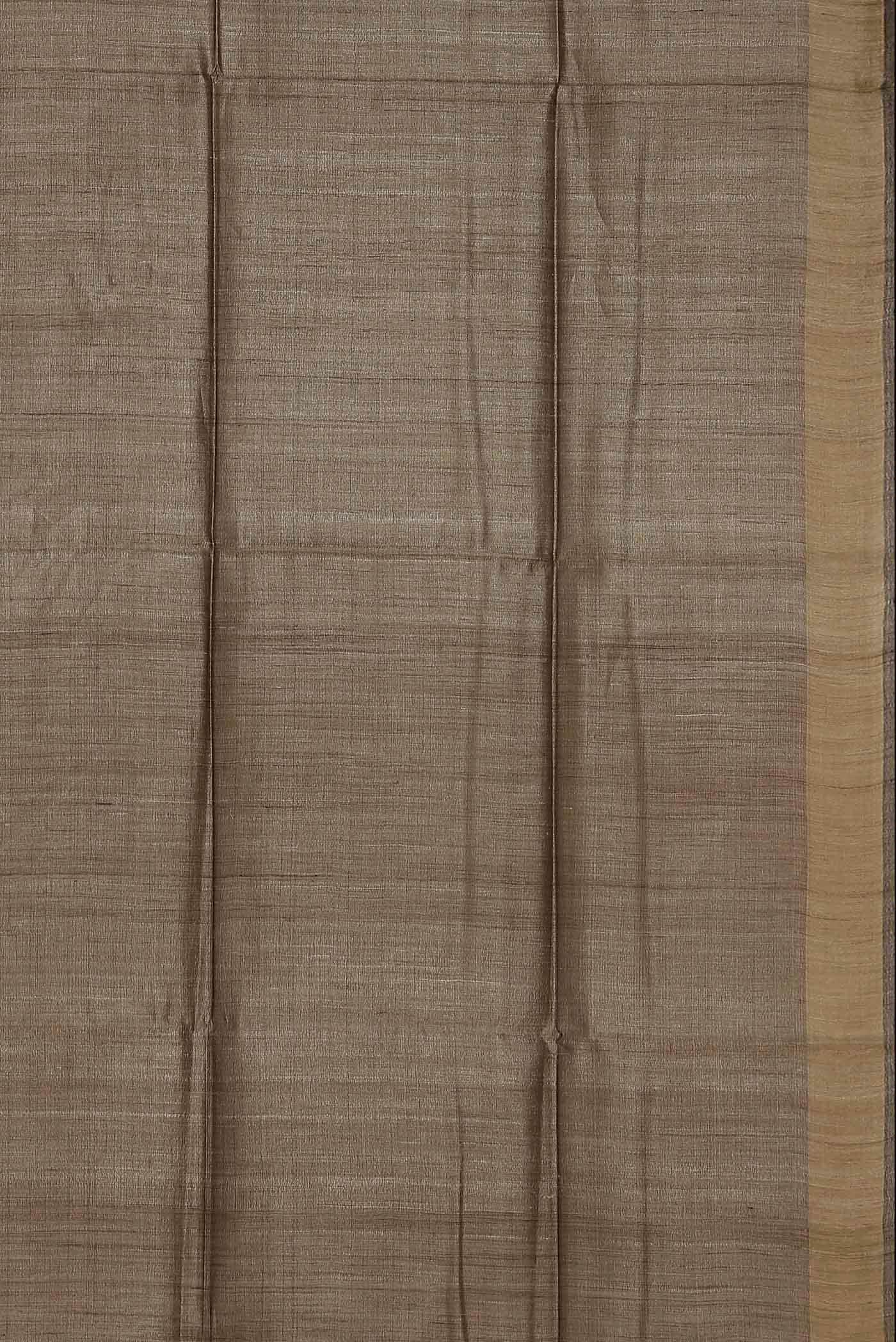 Beige Bhagalpuri Tussar Silk Saree
