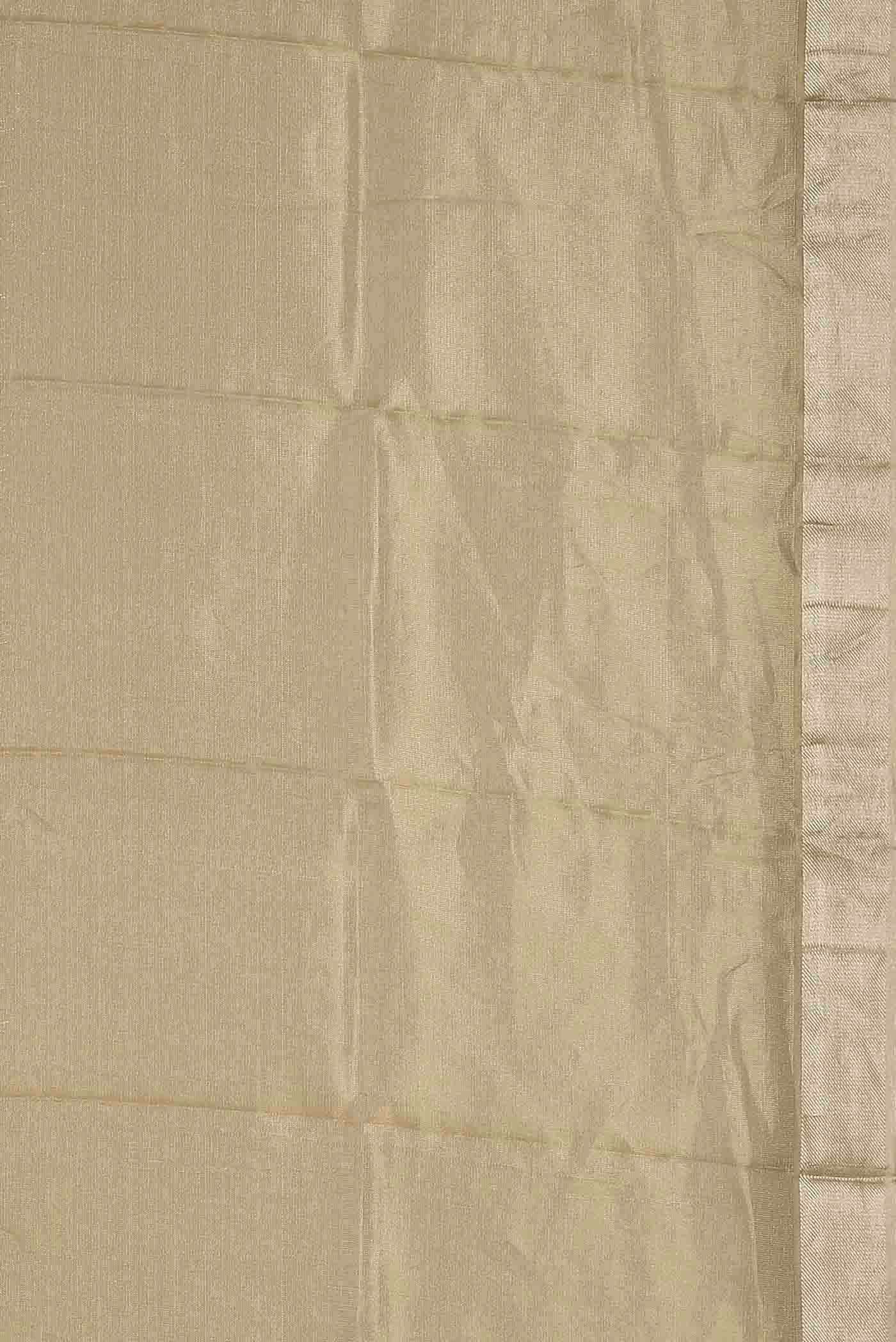 Gold Maheshwari Tissue Silk Cotton Saree