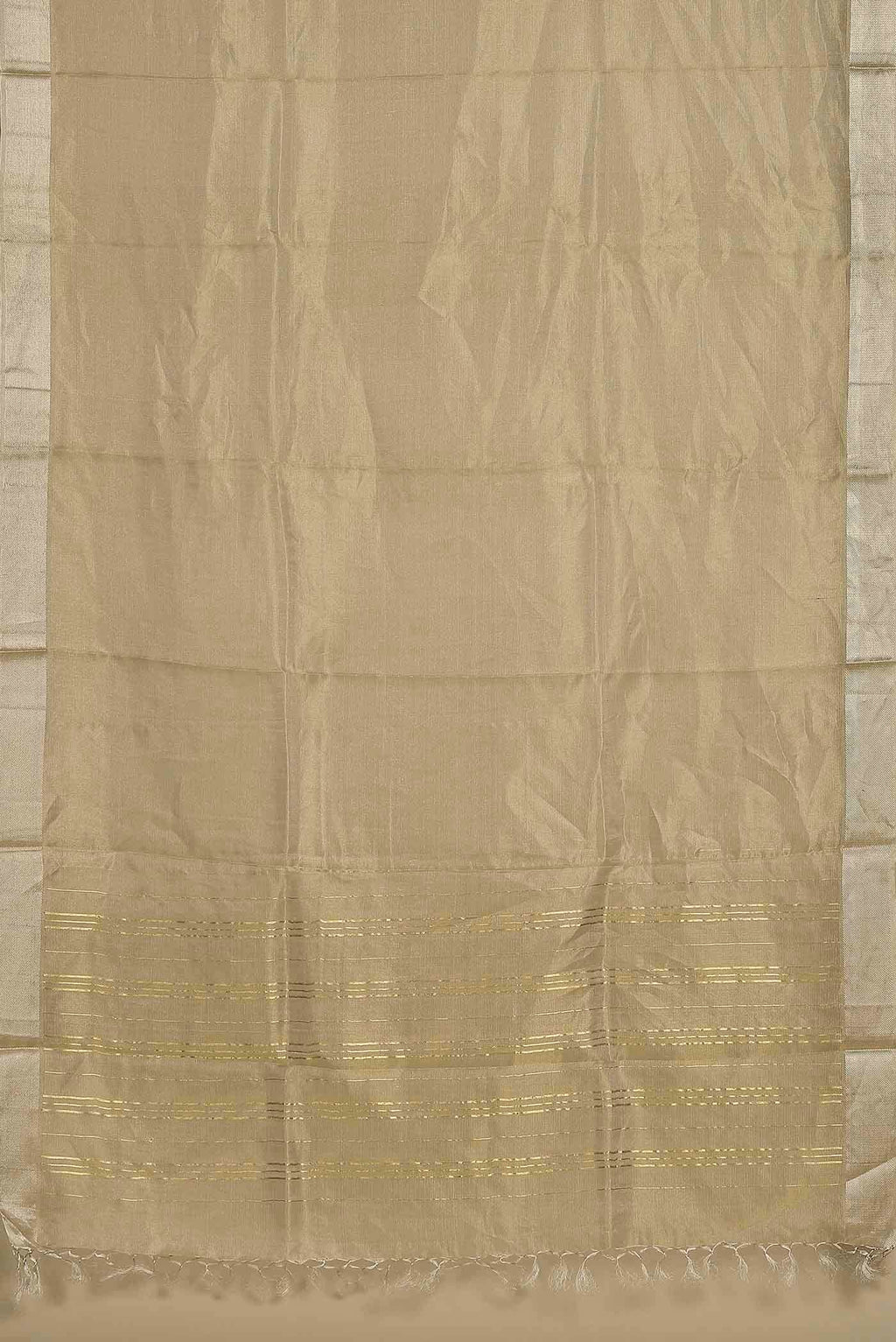 Gold Maheshwari Tissue Silk Cotton Saree