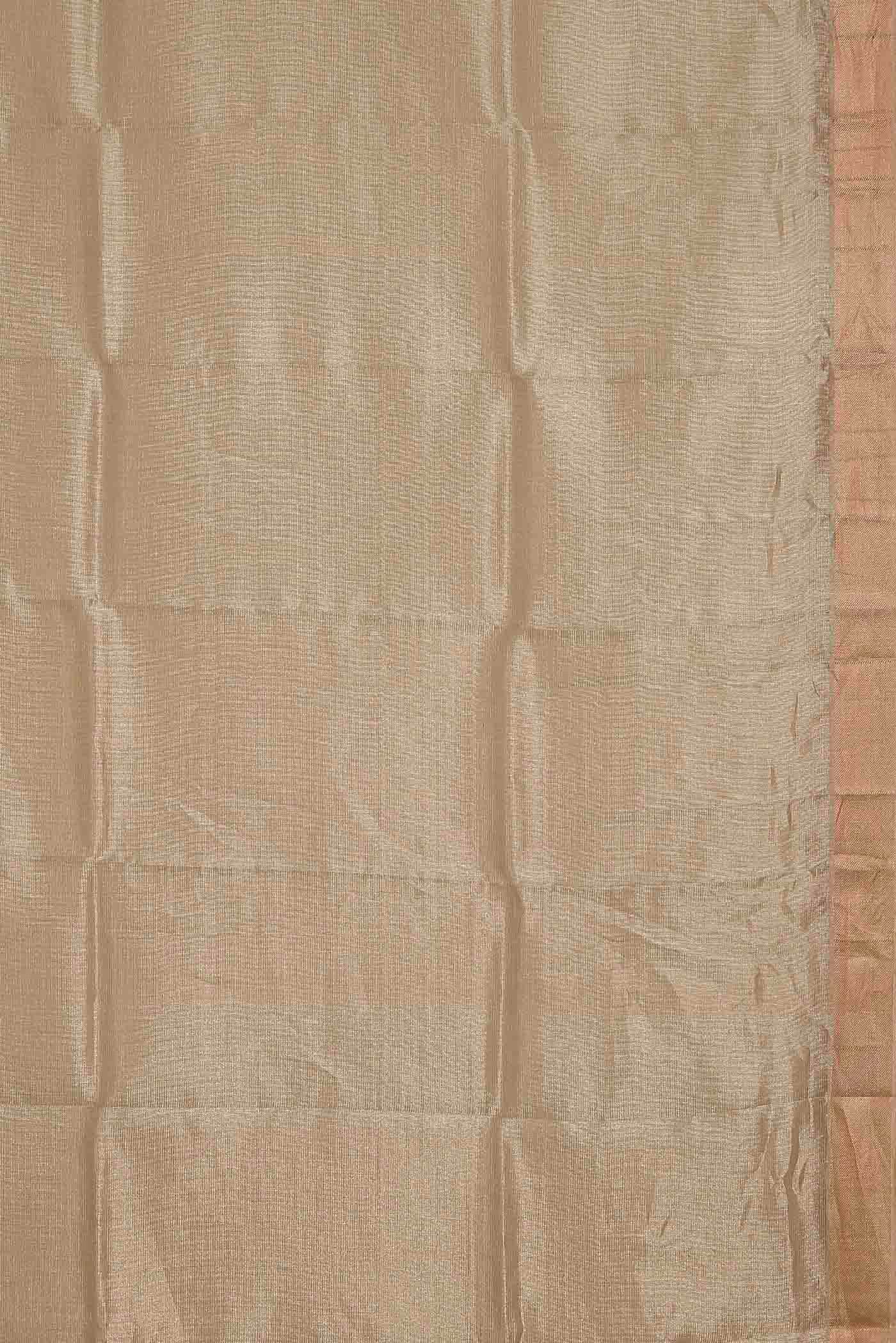 Golden Maheshwari Tissue Silk Cotton Saree