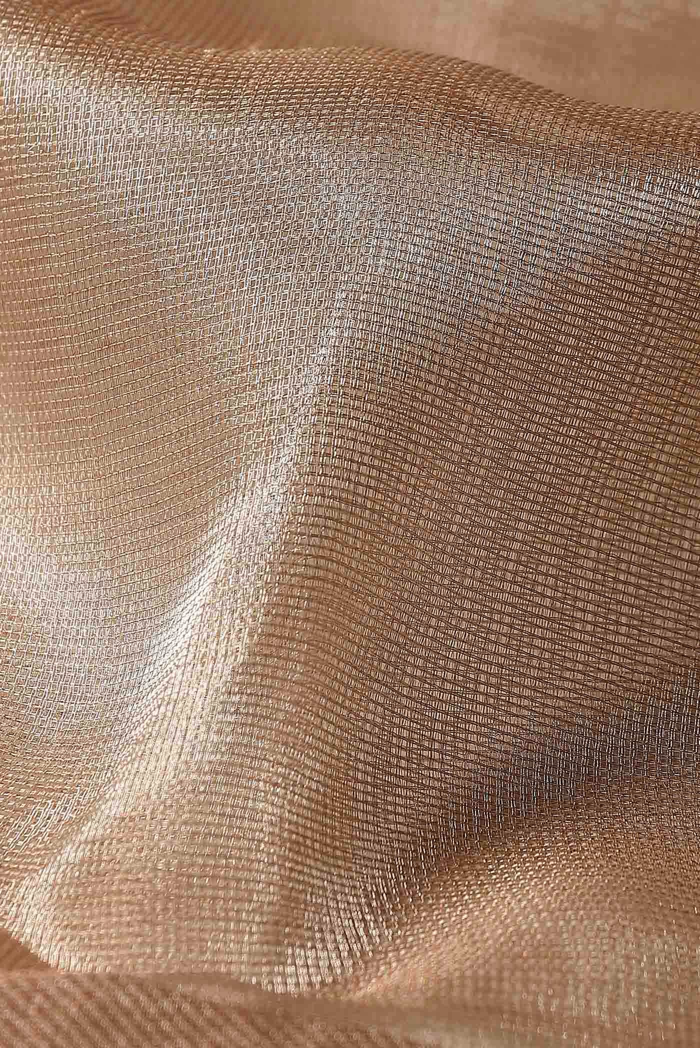 Golden Maheshwari Tissue Silk Cotton Saree