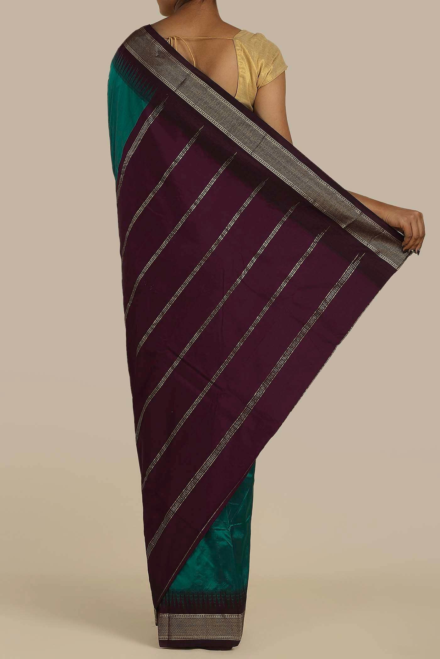 Green Bangalore Silk Saree