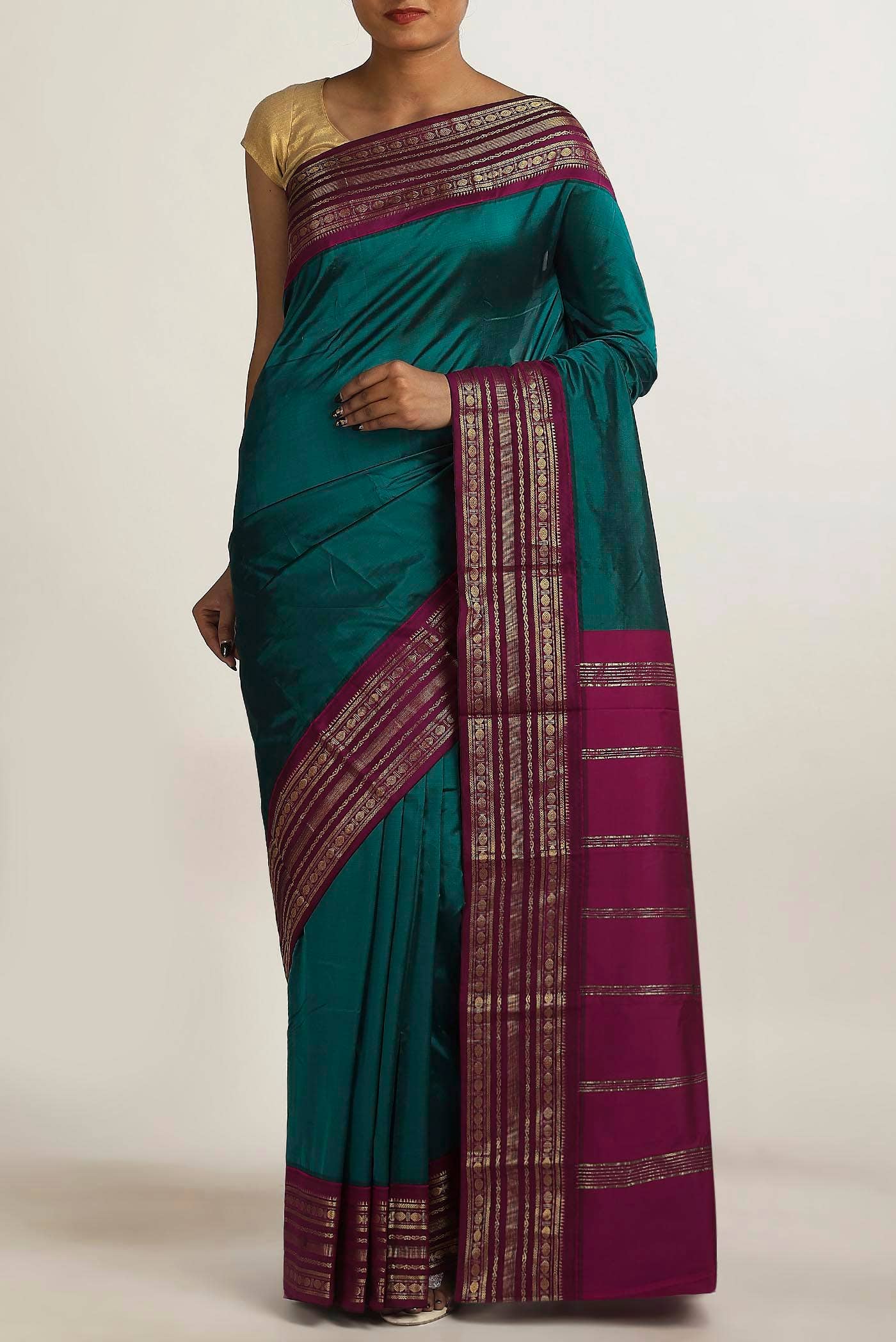 Blue Bangalore Silk Saree