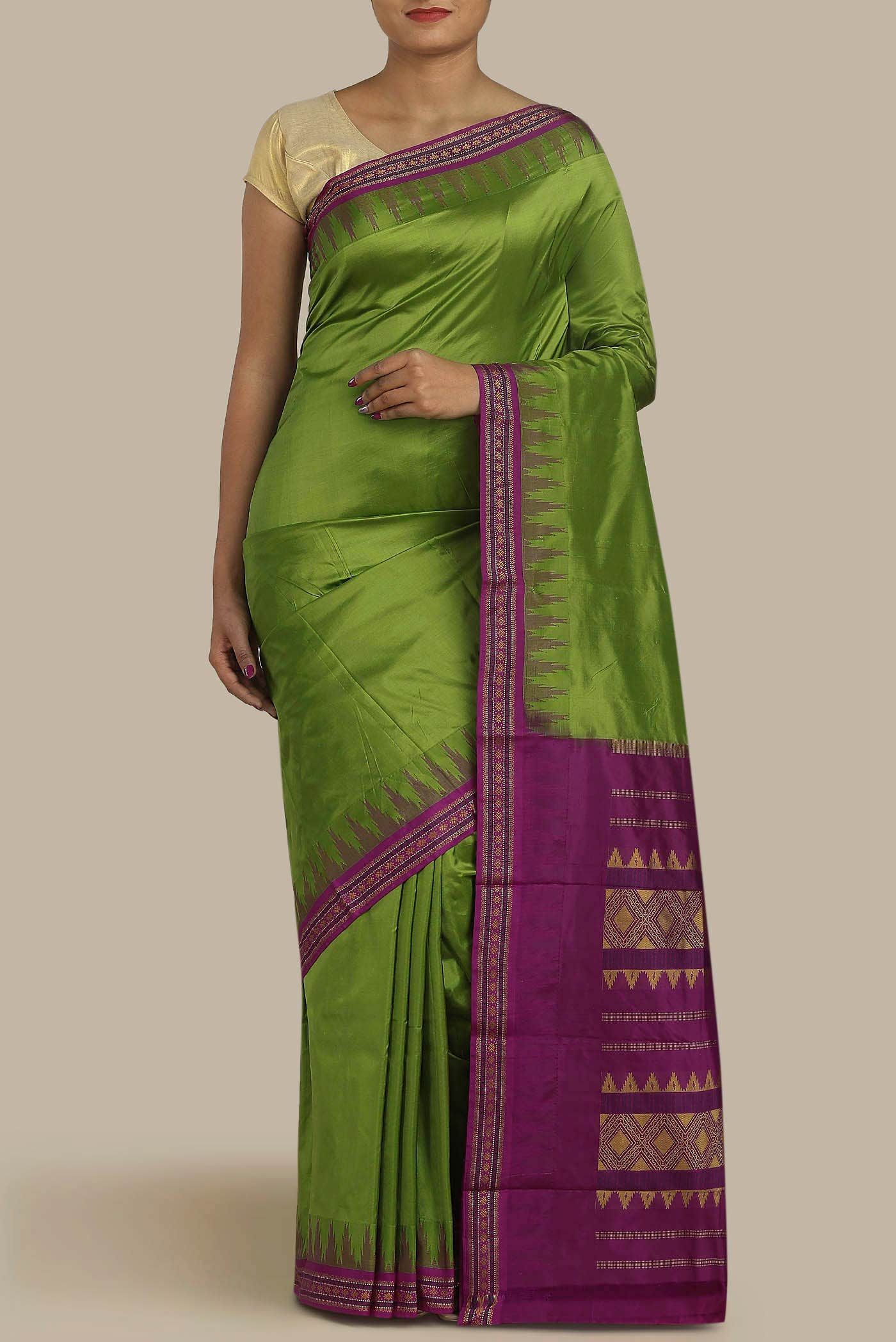 Green Bangalore Silk Saree