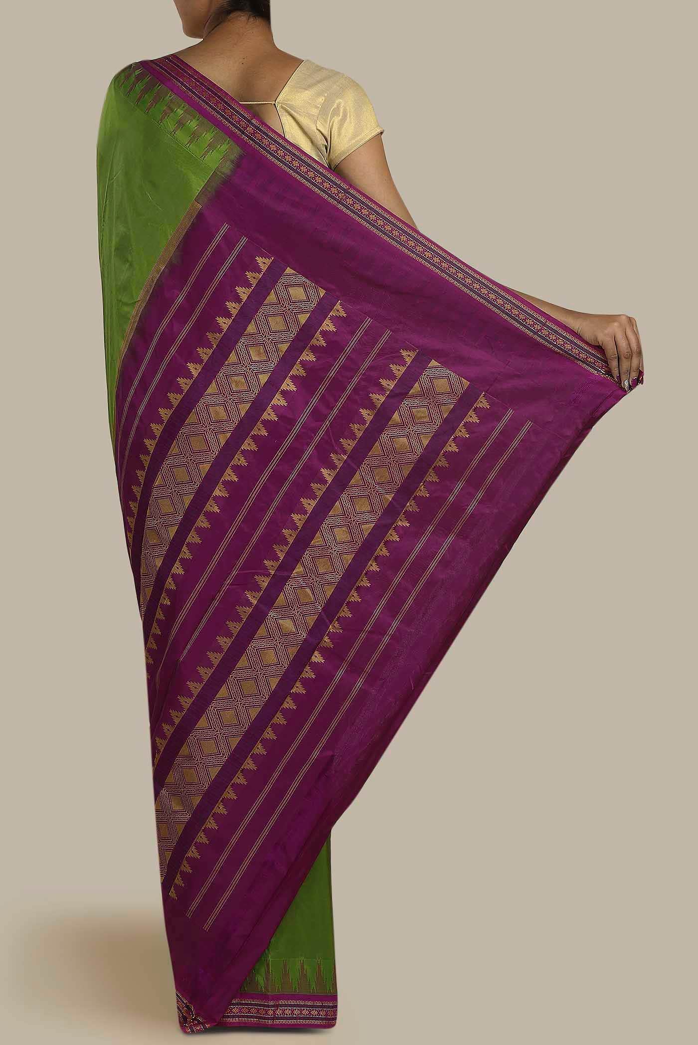 Green Bangalore Silk Saree