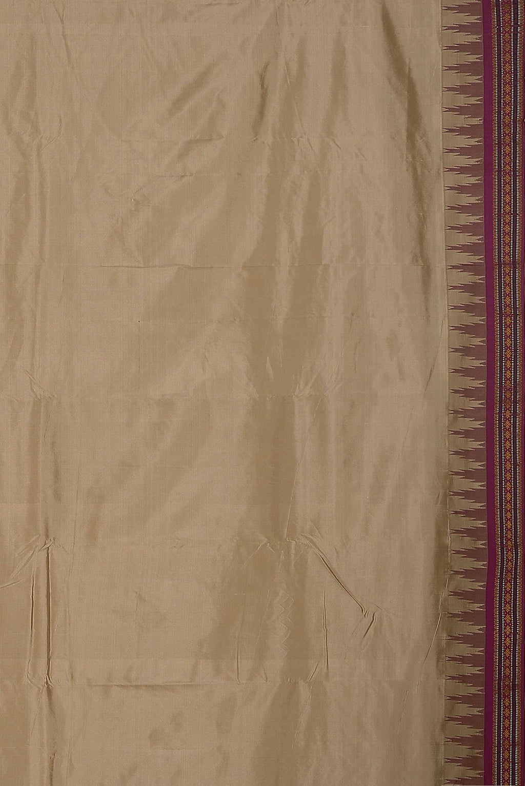 Beige Bangalore Silk Saree