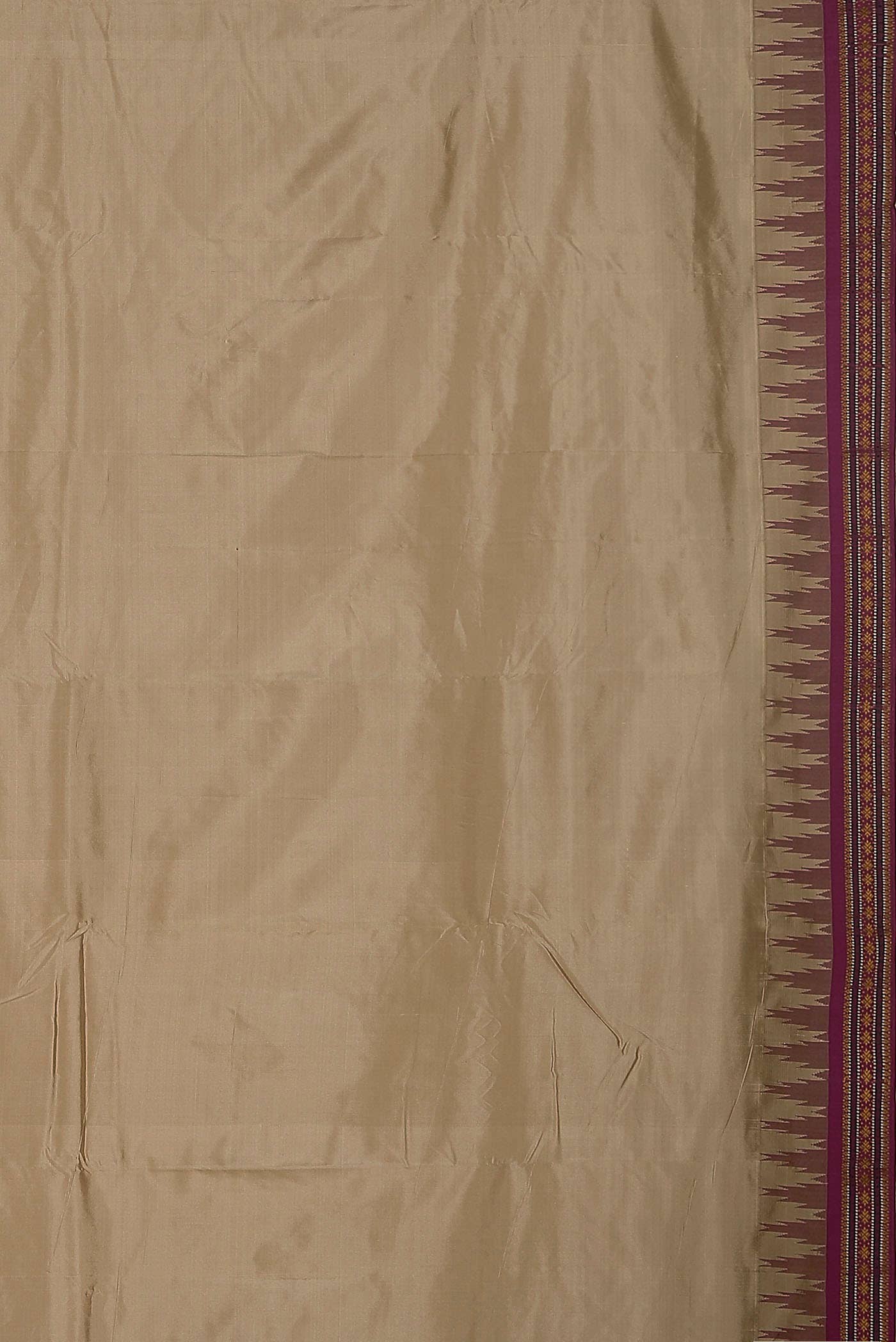 Beige Bangalore Silk Saree